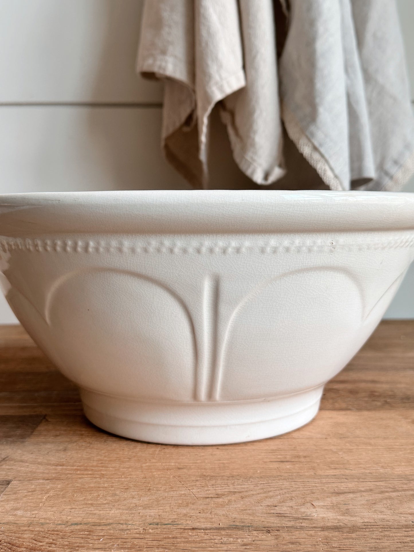 Big Beautiful Vintage Ironstone Heart Bowl