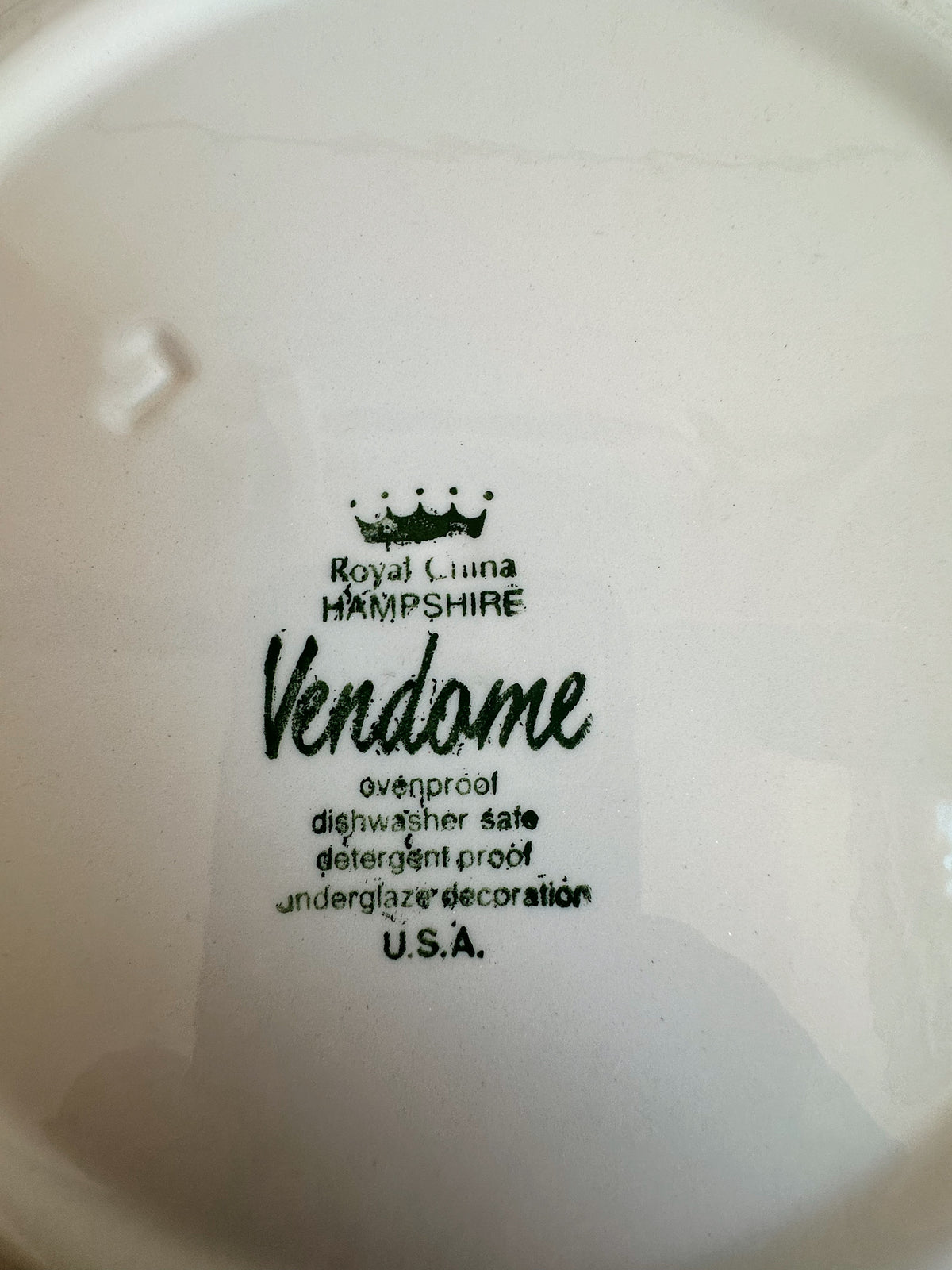 Pair of Vintage Vendome Transferware Dinner Plates