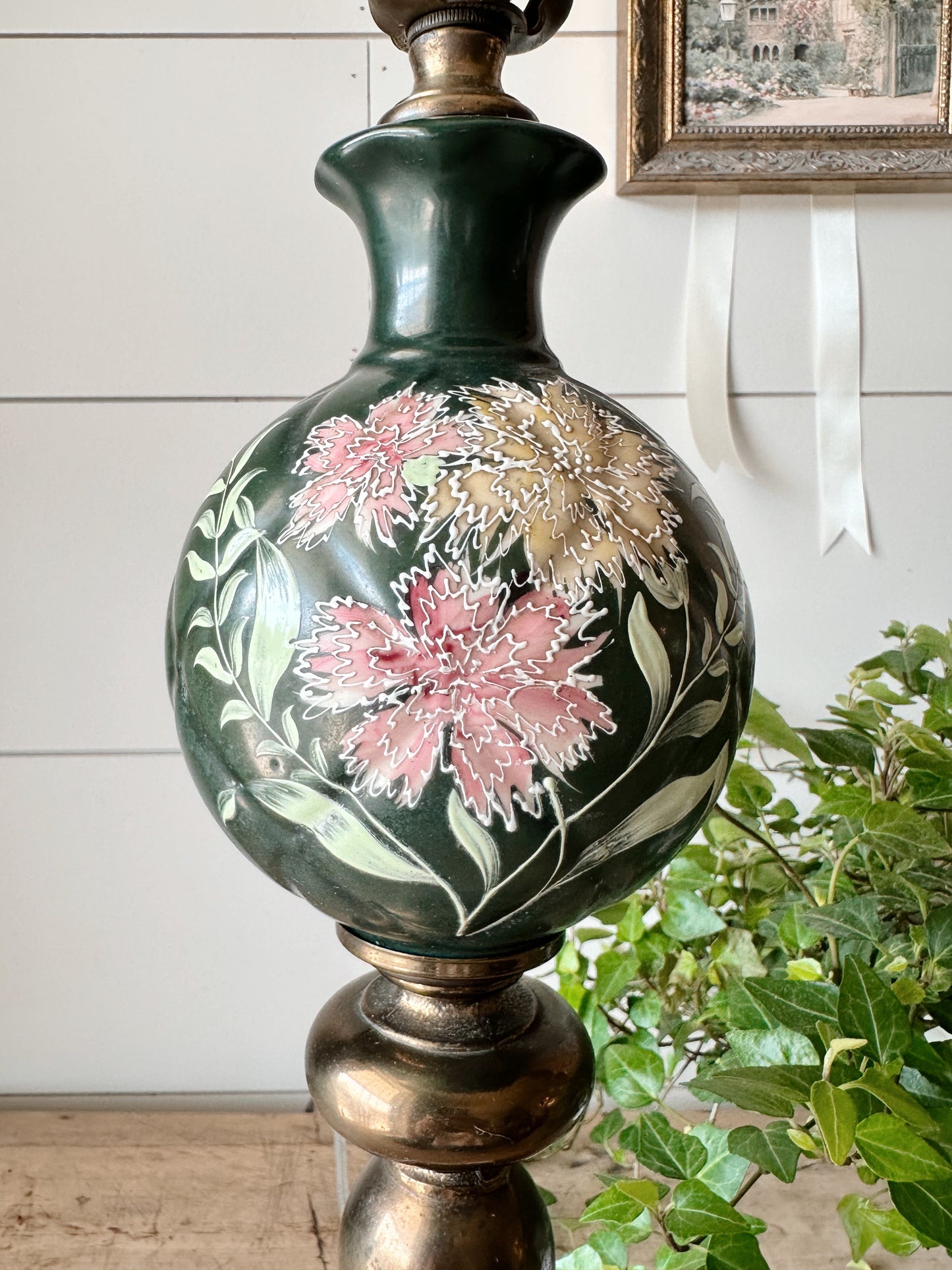 Vintage Hand Painted Lamp
