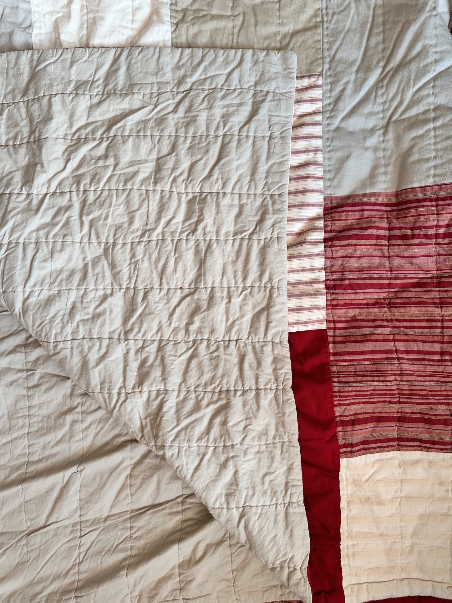 Vintage Woolrich Home Hand-Quilted Patchwork Quilt + Sham