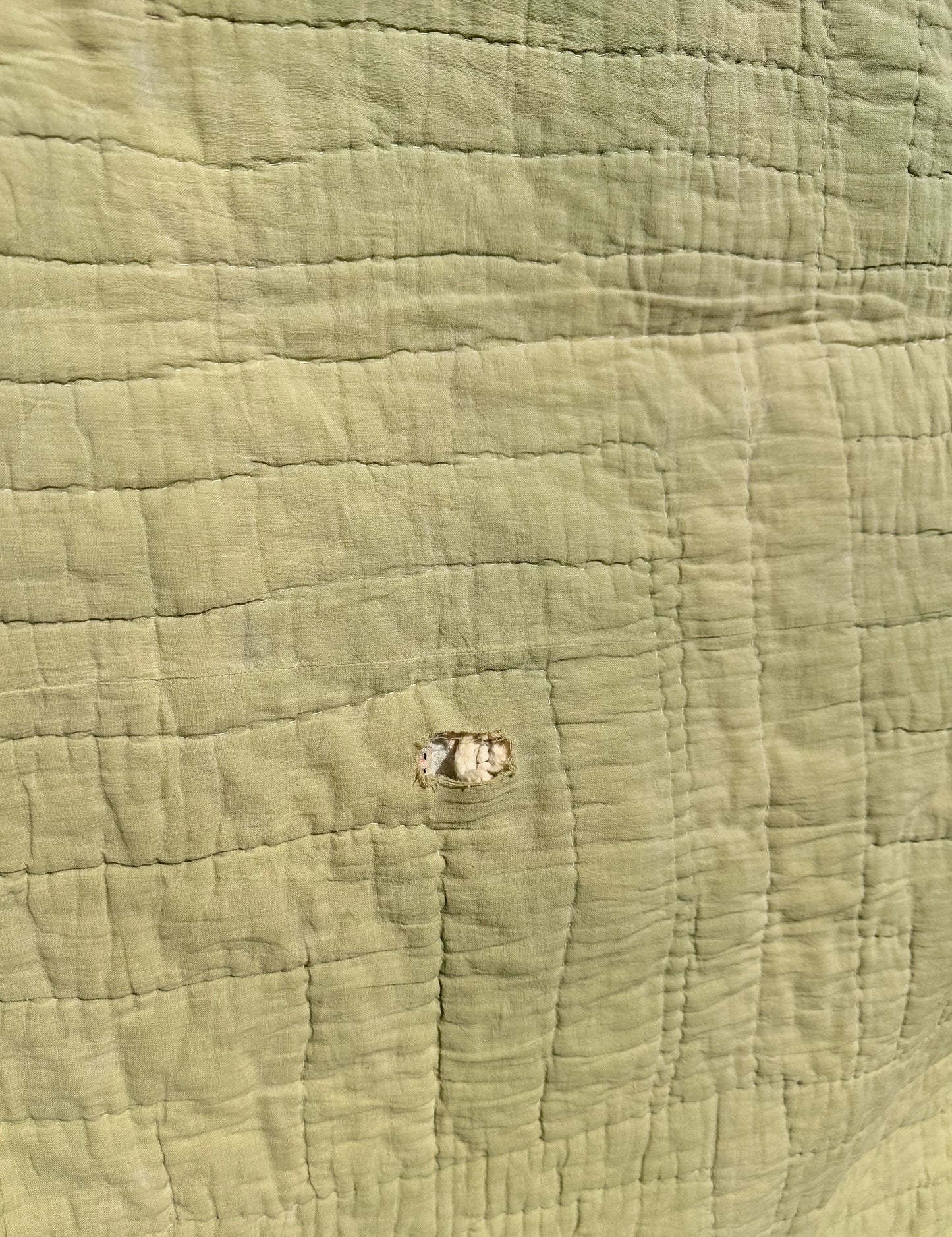 1930s Hand-Quilted Sampler Patchwork Feed Sack Quilt