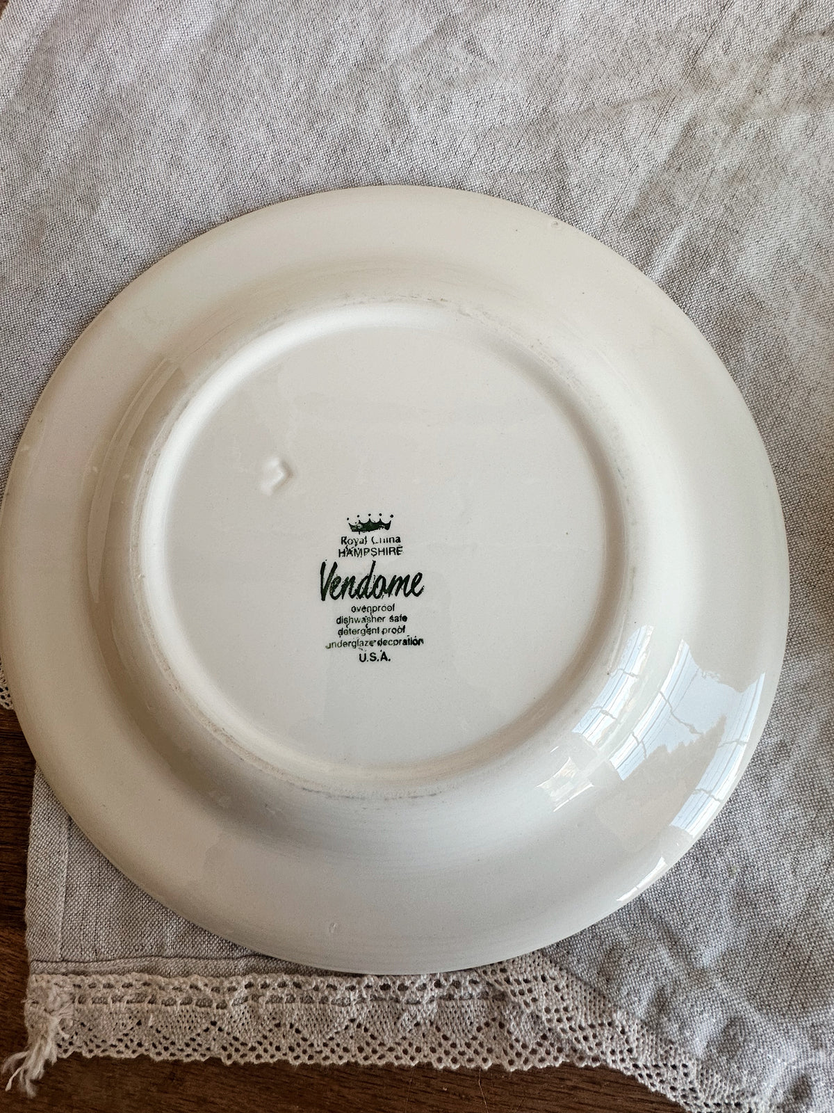 Pair of Vintage Vendome Transferware Dinner Plates