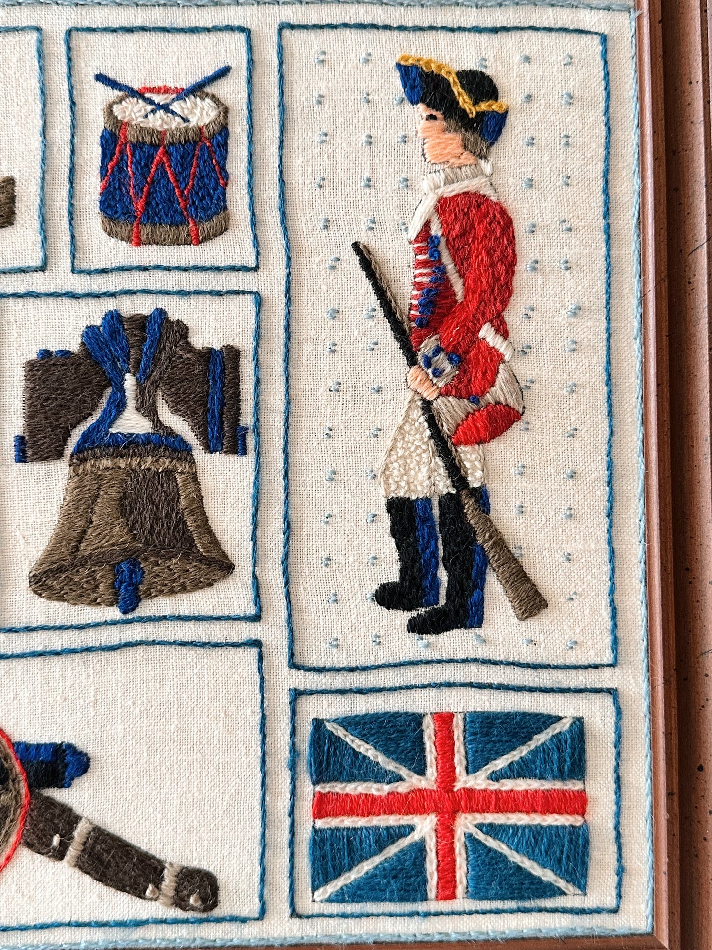 Vintage Americana Crewel Work