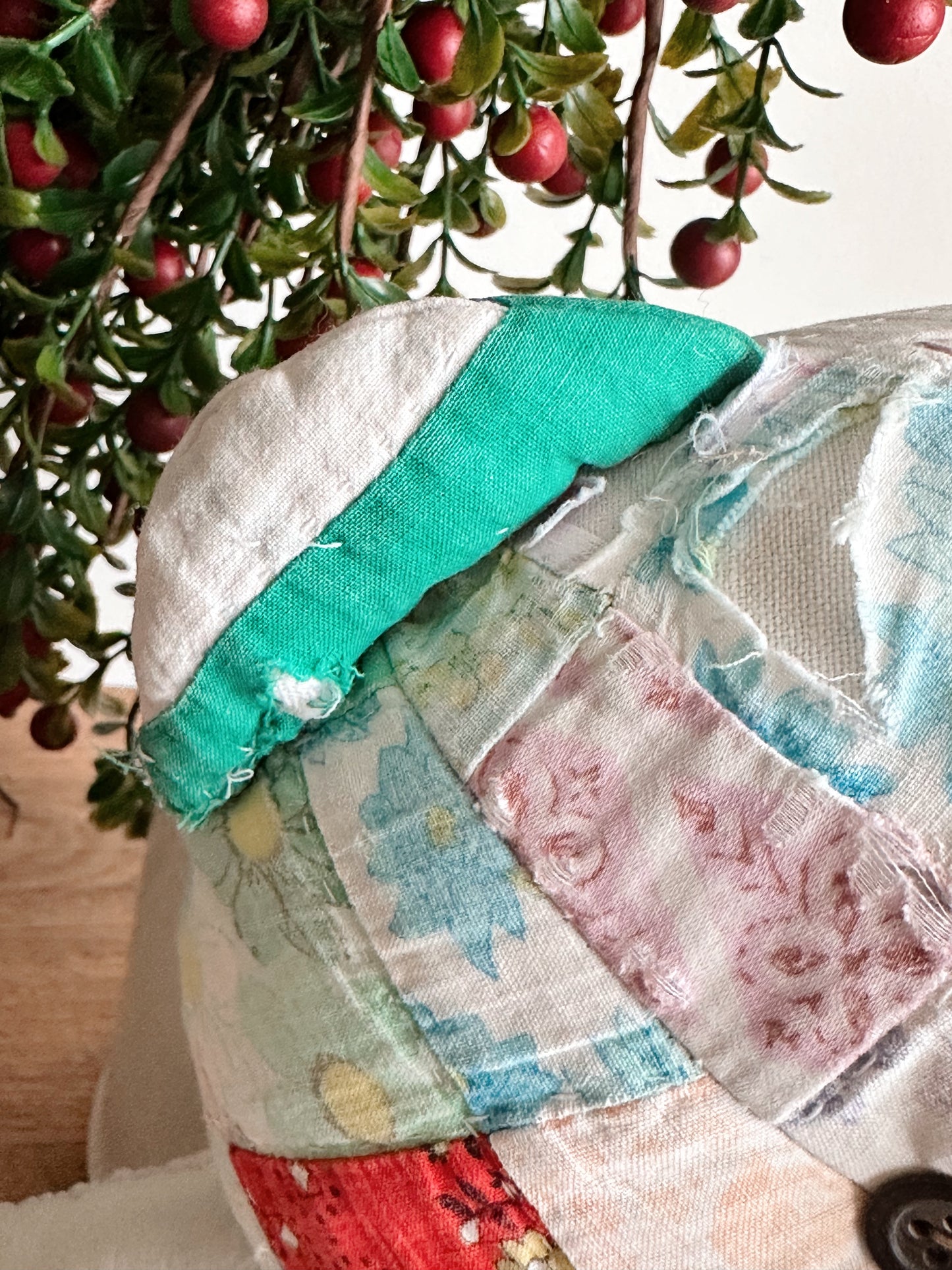 Vintage Handmade Quilt Teddy Bear