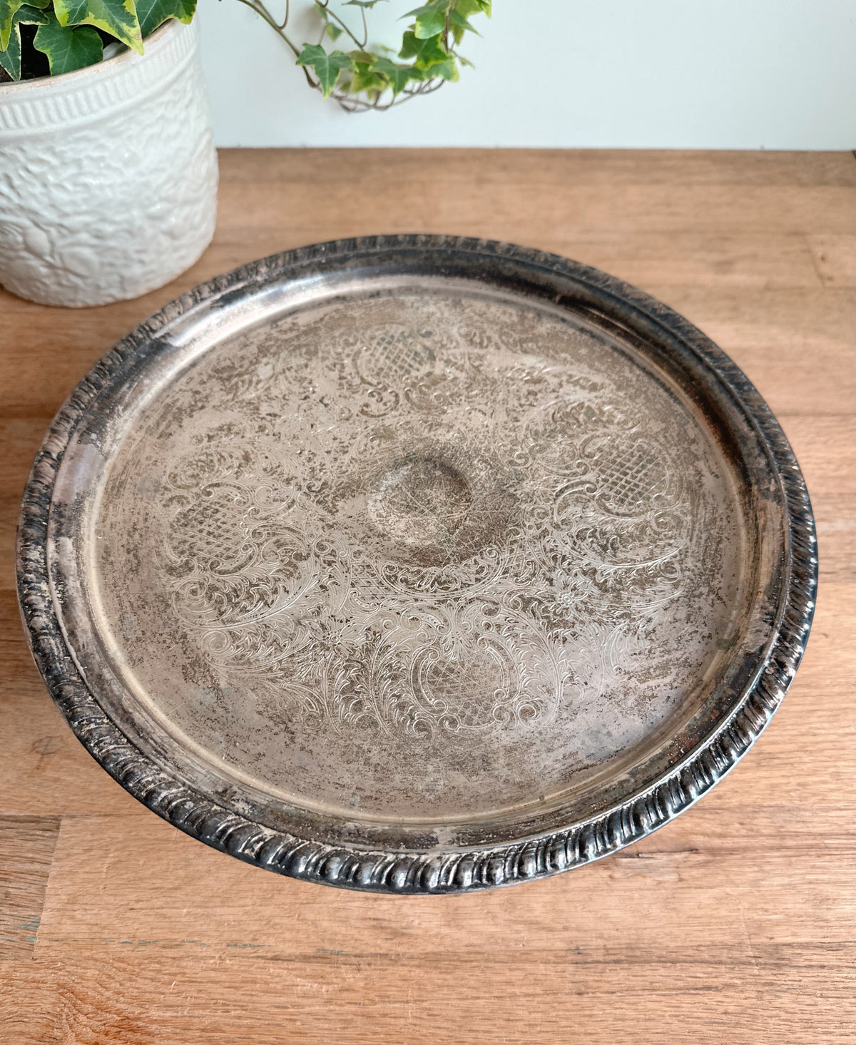 Vintage Silver Plate Cake Stand