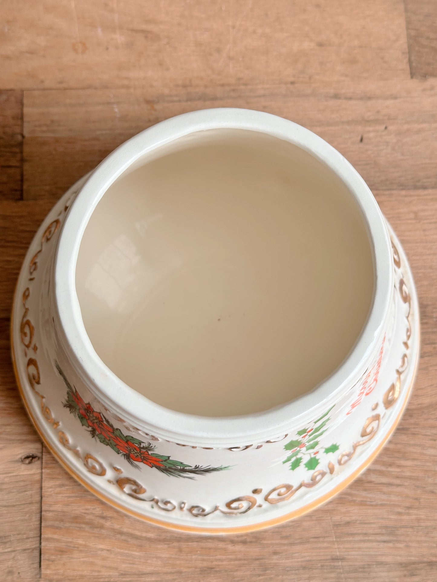 Vintage Hand Painted Ceramic Tabletop Tree Base