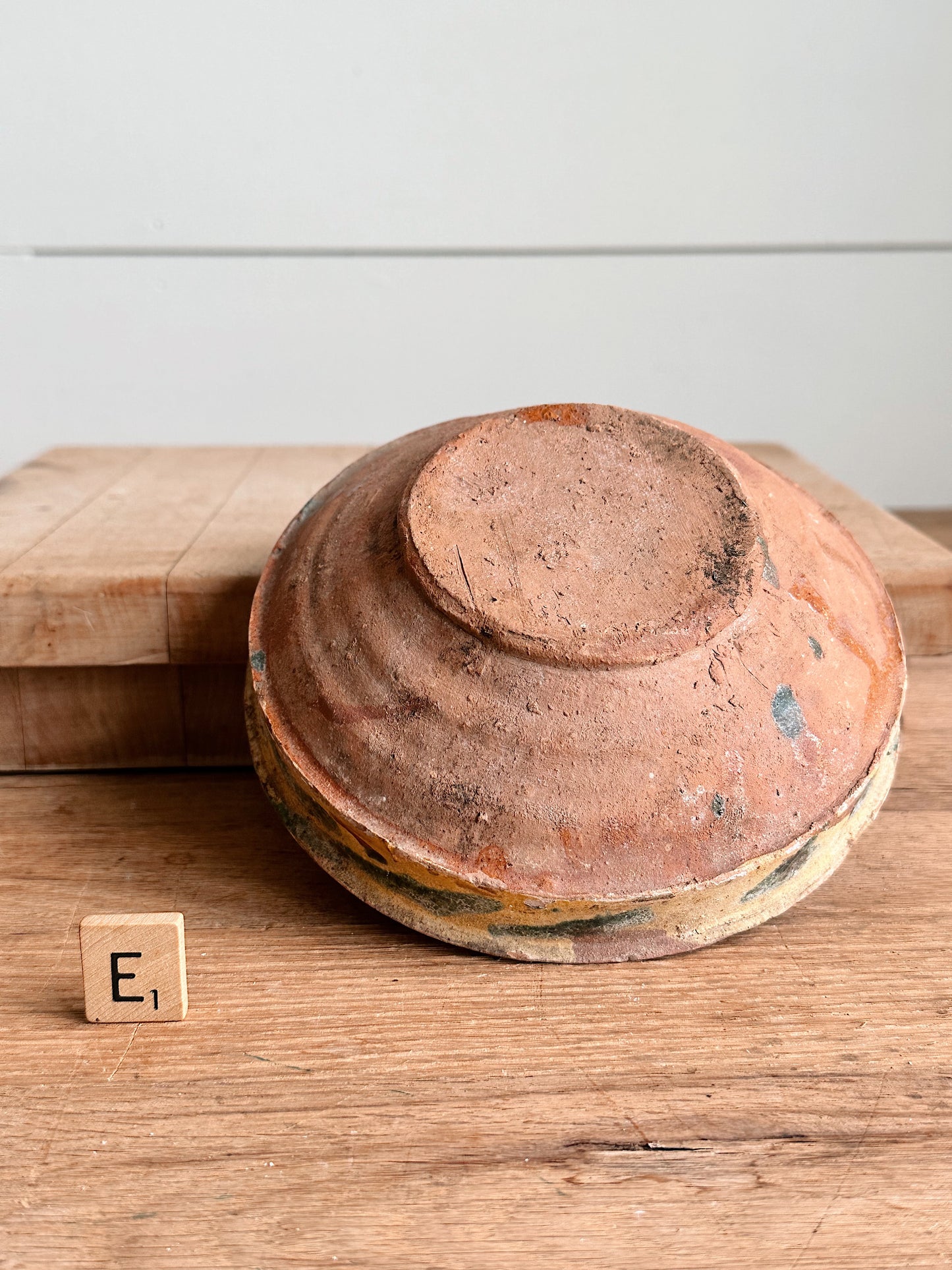 Vintage Hand Painted Clay Bowls