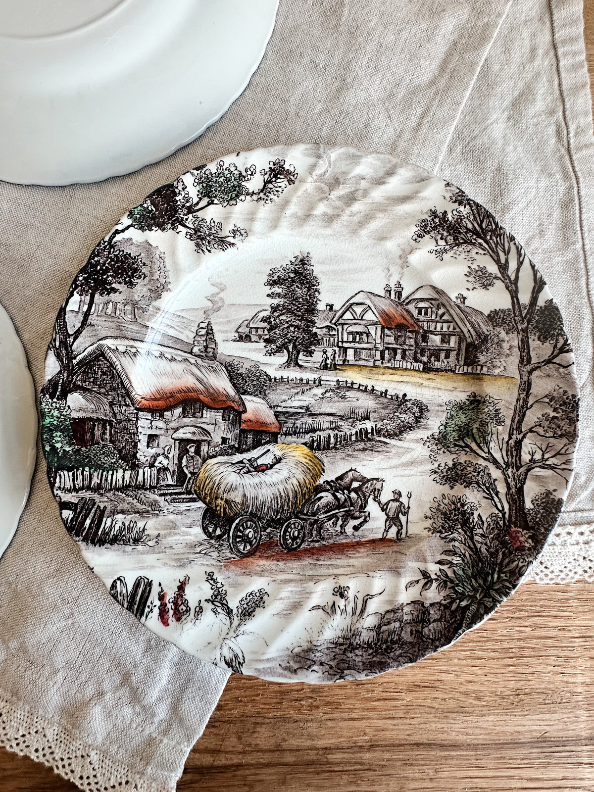 Collection of Four Ridgway Staffordshire Transferware Dessert Plates