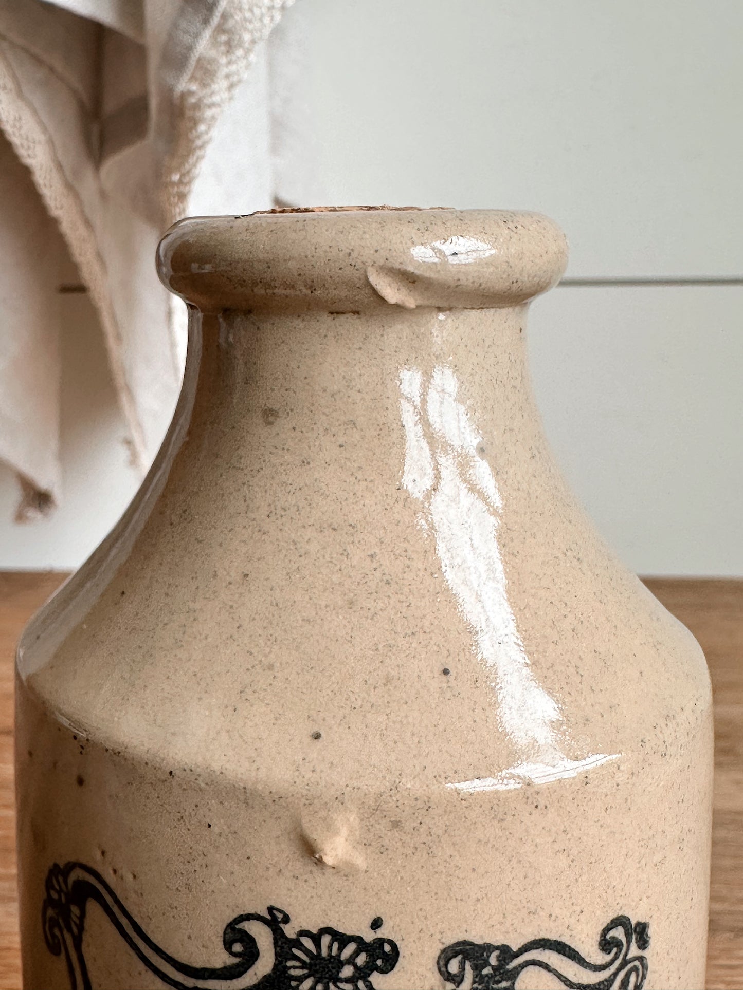 Vintage Stoneware Cooking Oil Bottle, Made in England