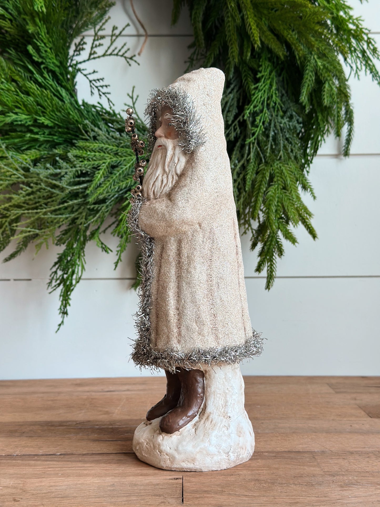 Old World Tinsel Santa Claus