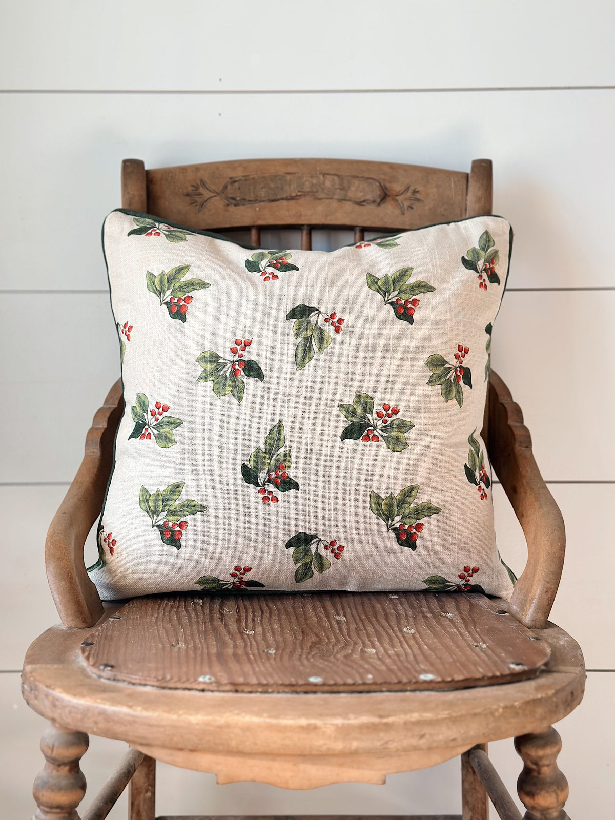 Holly Berry Throw Pillow