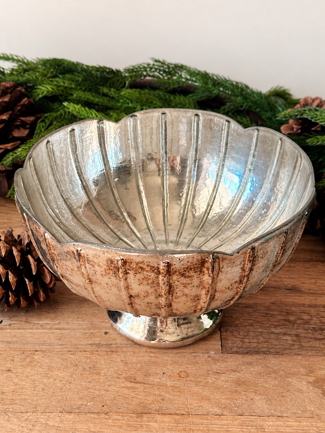 Mercury Glass Compote