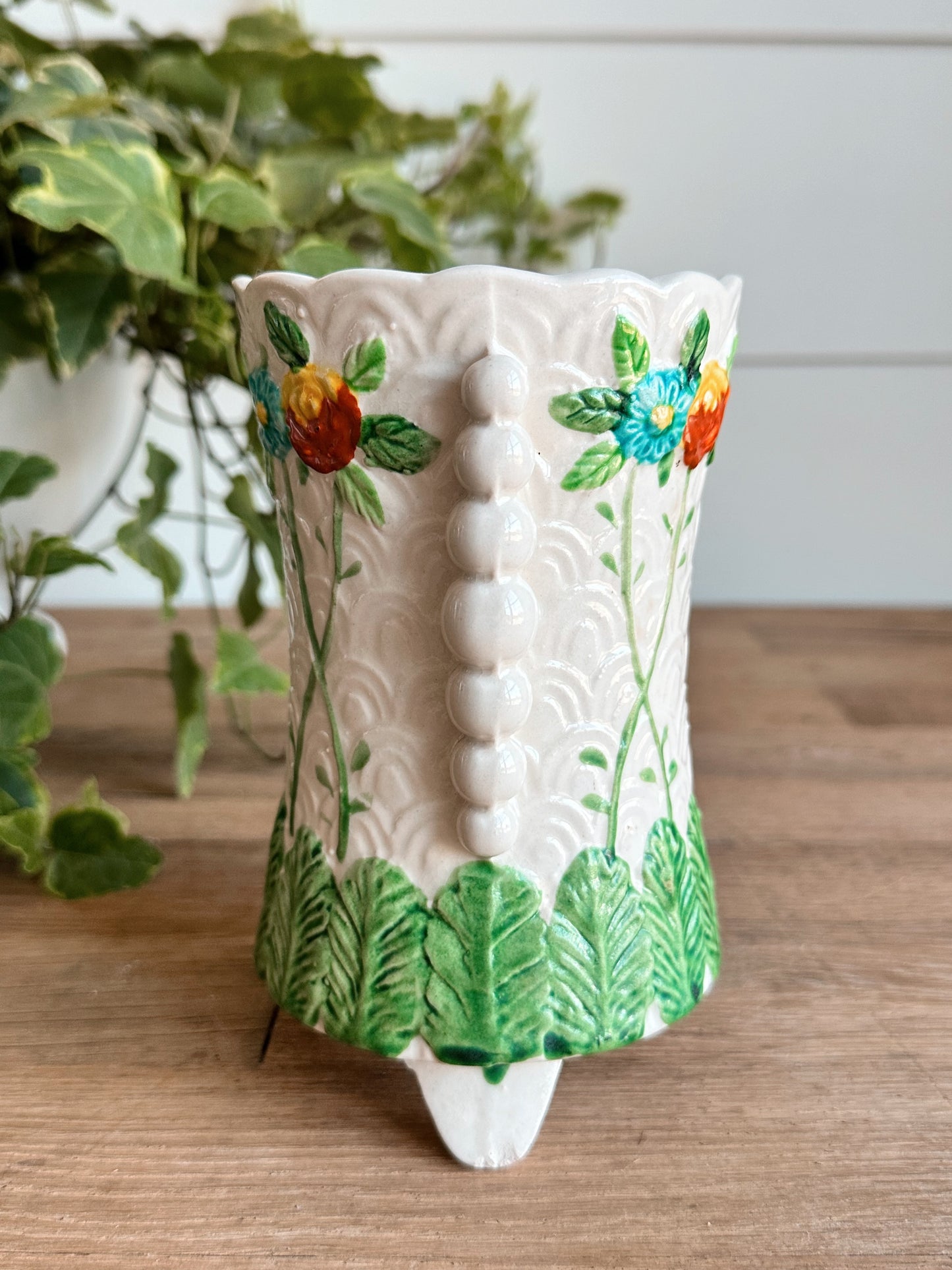 Vintage Spring Footed Vase (Japan)