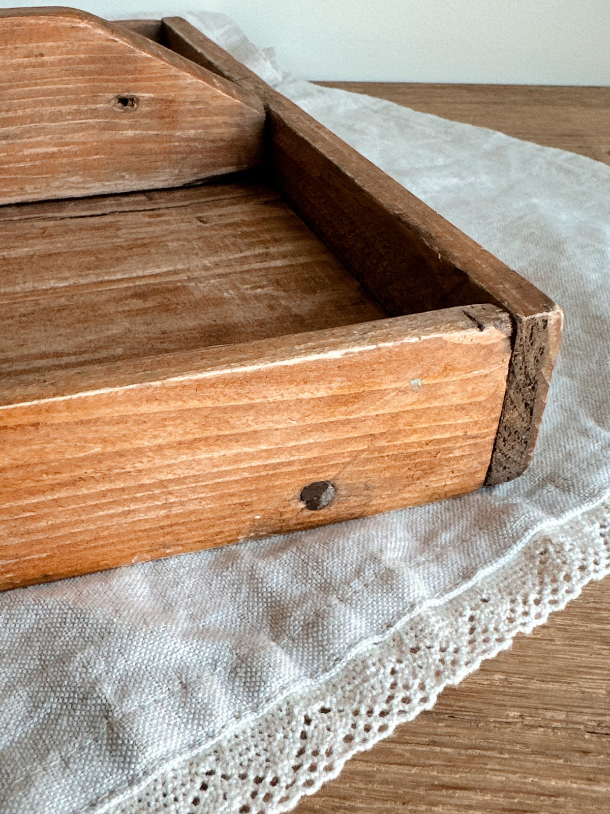 Handmade Vintage Wooden Carrier