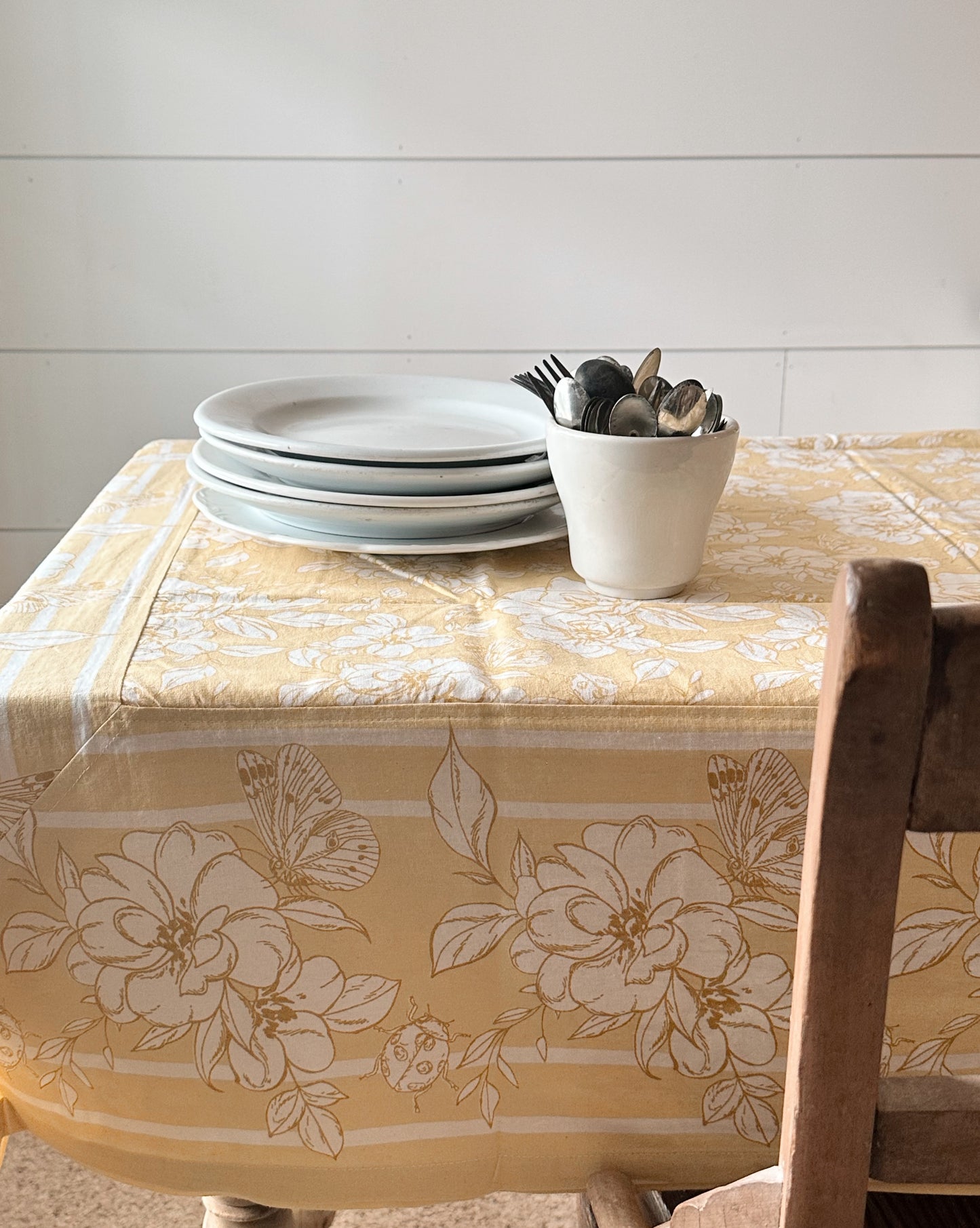 June Bug Yellow Tablecloth