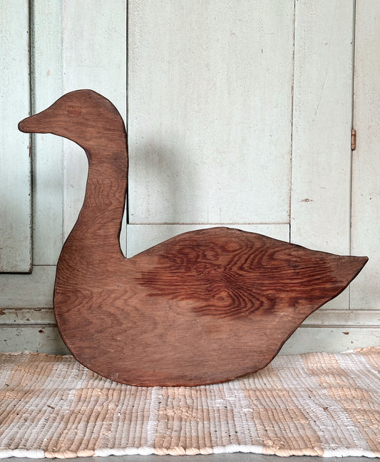Vintage Wooden Goose Cut Out