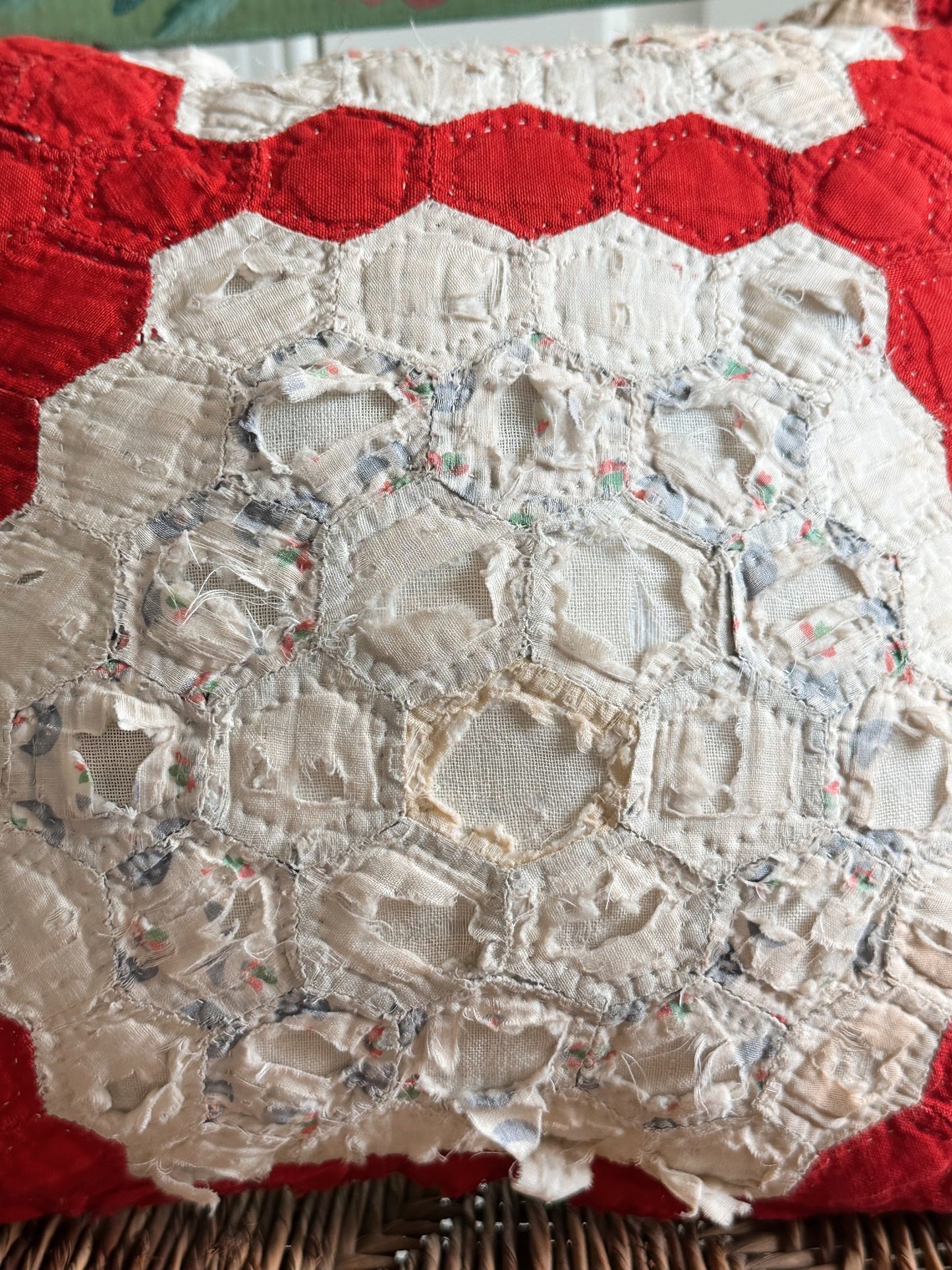 Hand Made Vintage Quilt Pillow