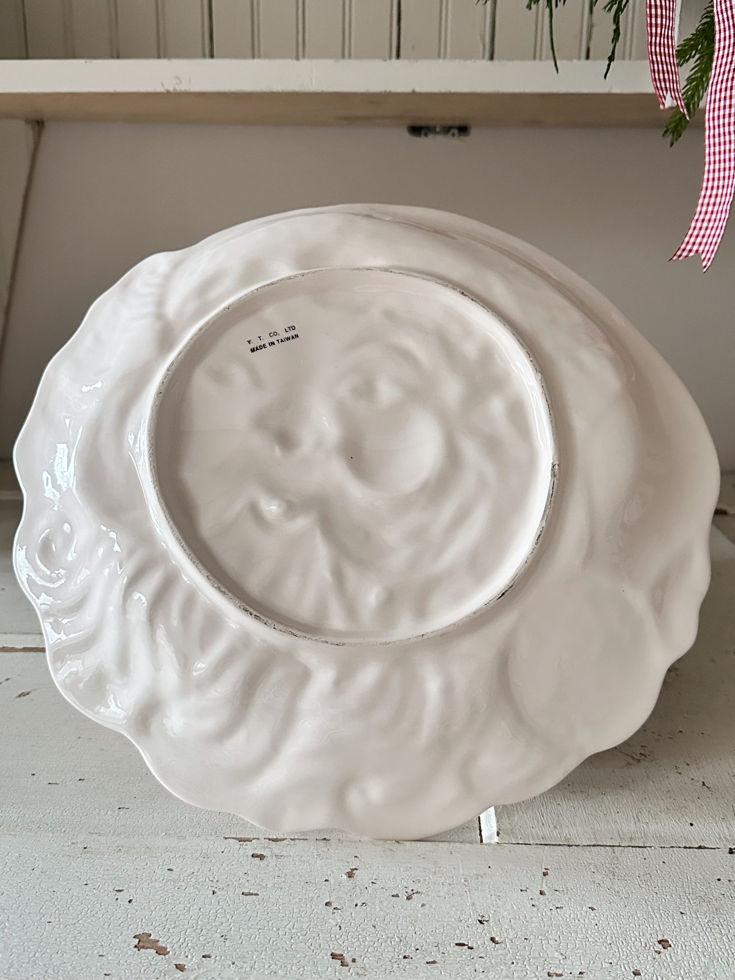 Large Vintage Santa Platter