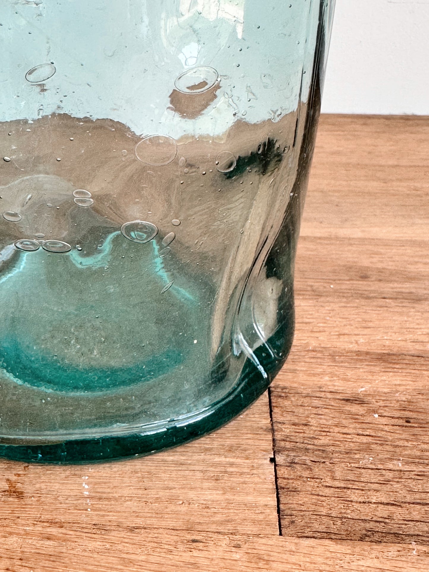 Large Vintage Blue Glass Bottle