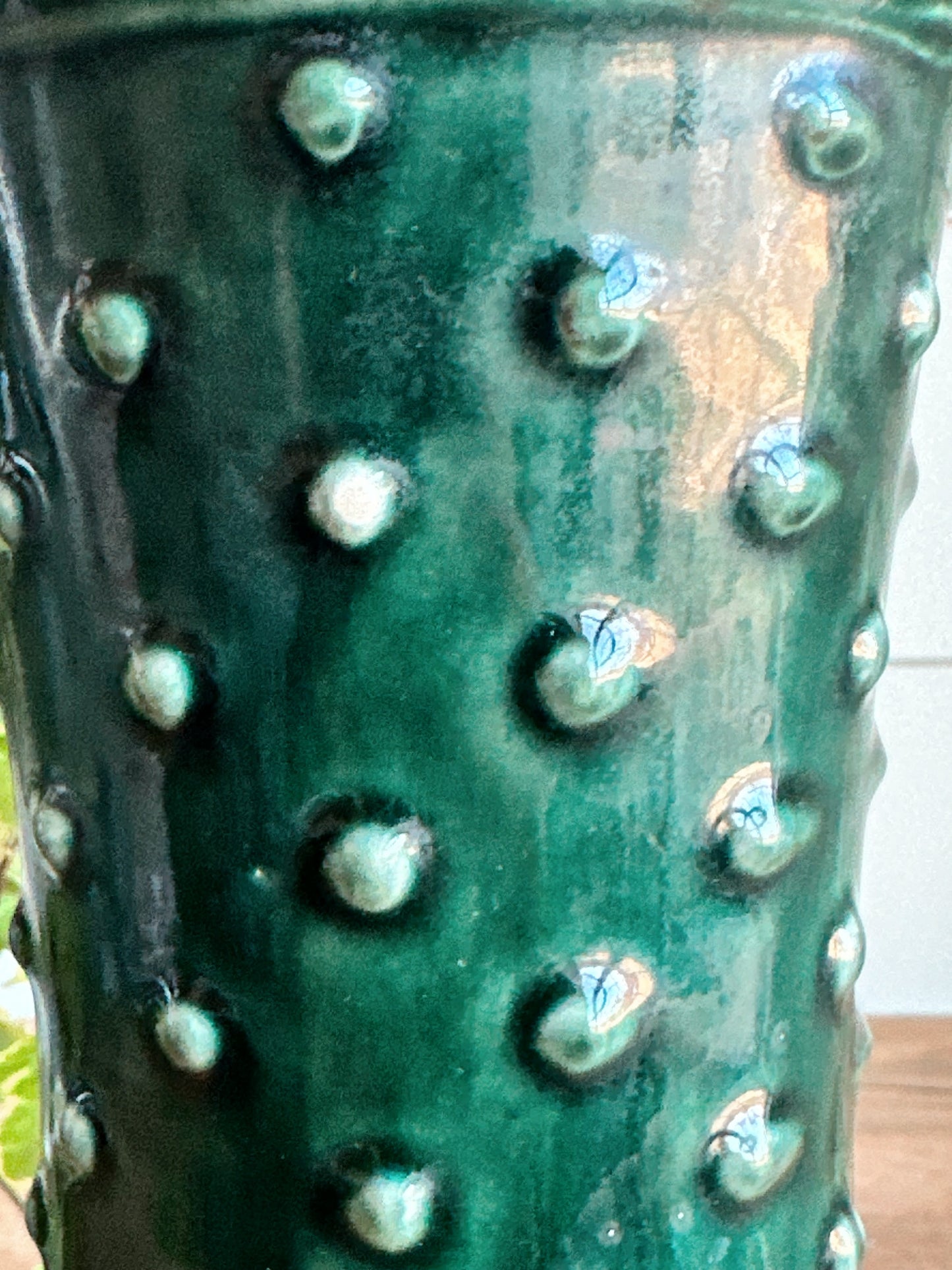 Vintage Hobnail Pottery Vase