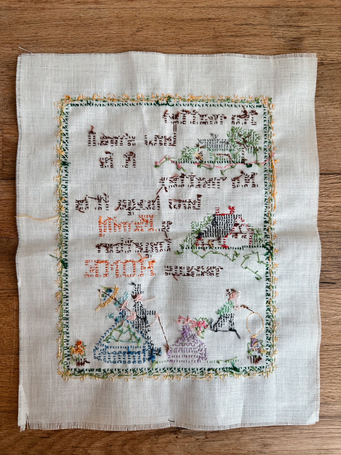 Vintage Cross Stitch Sampler