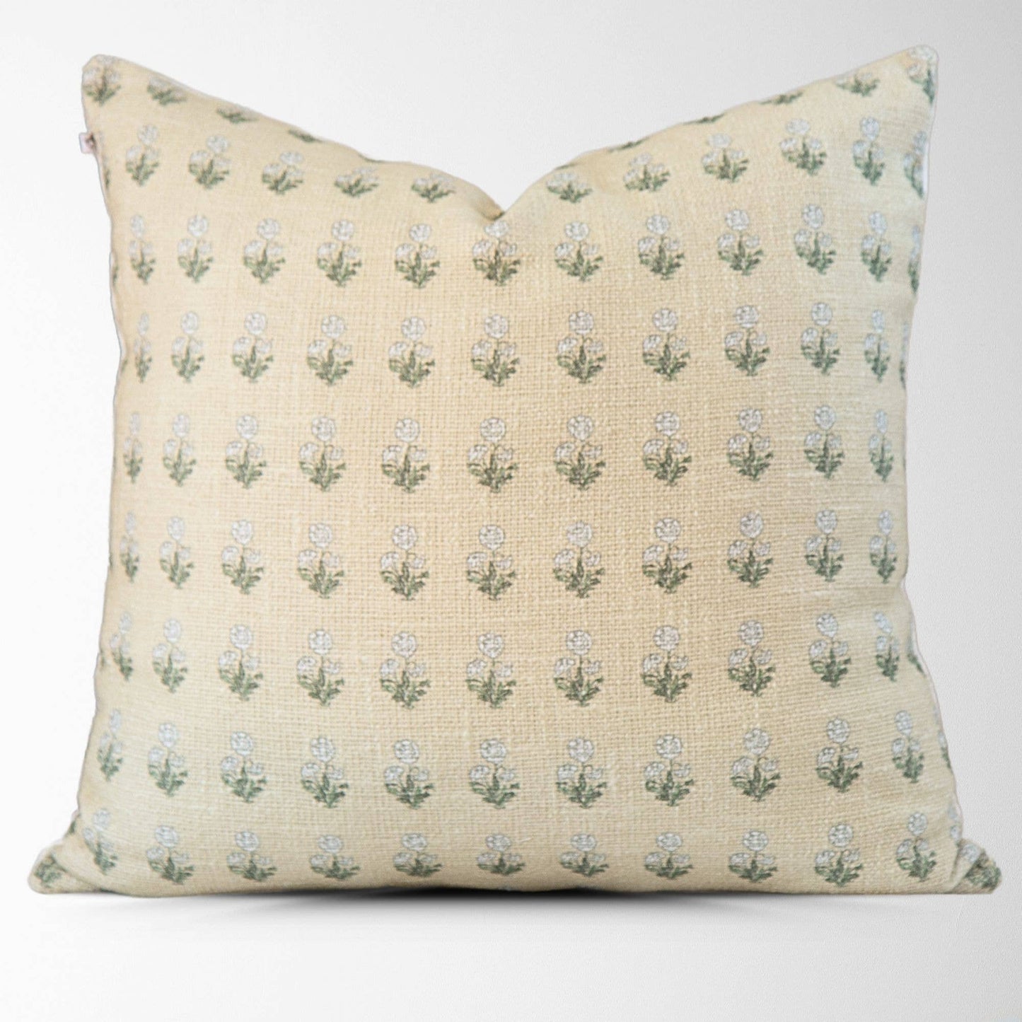 Arabella Block Print Pillow Cover in Sage