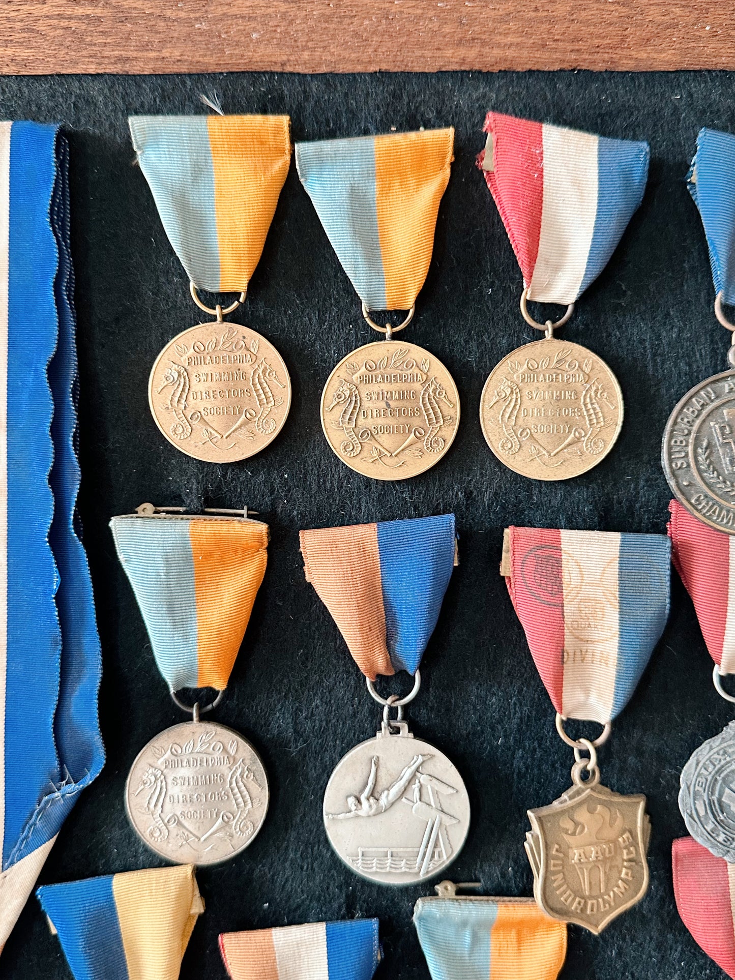 Vintage Framed Junior Olympic Medal Collection