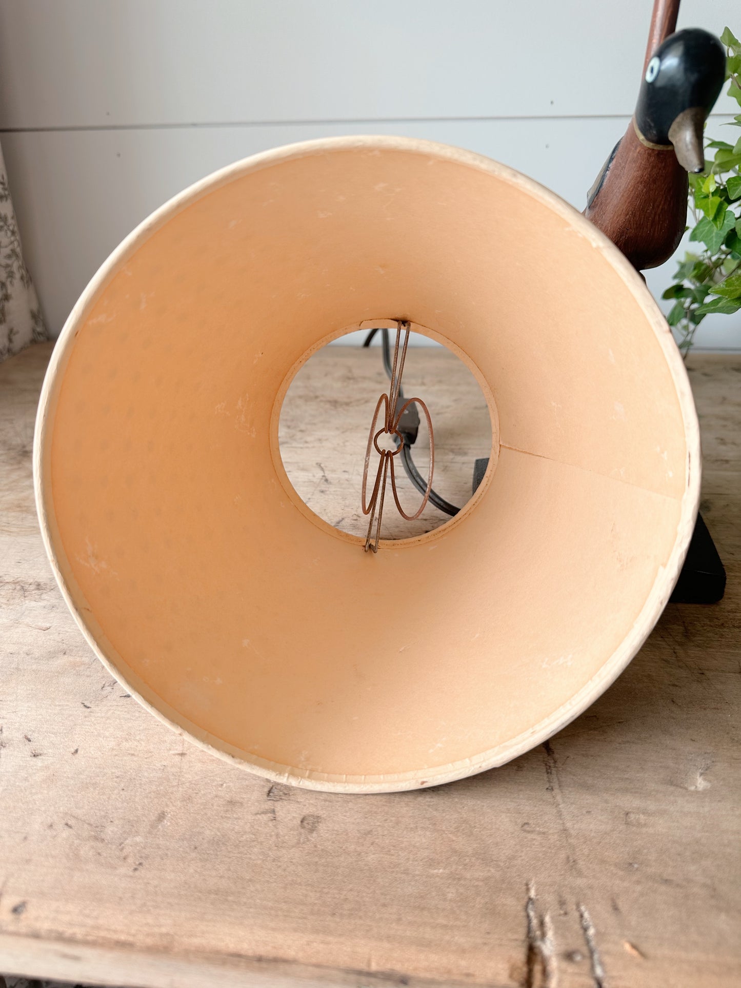 Vintage Bird Lamp & Shade
