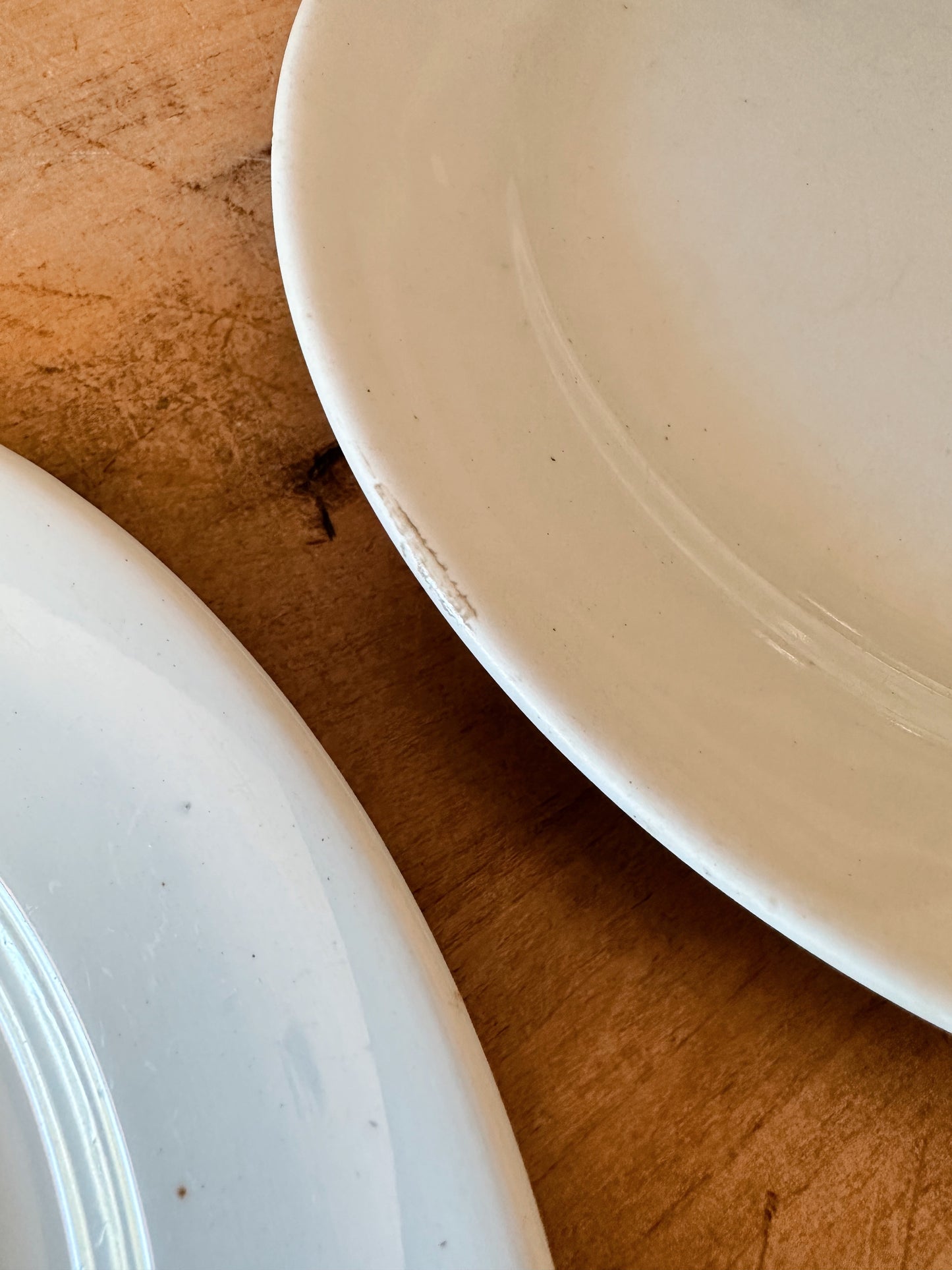 Stack of Three Ironstone Plates