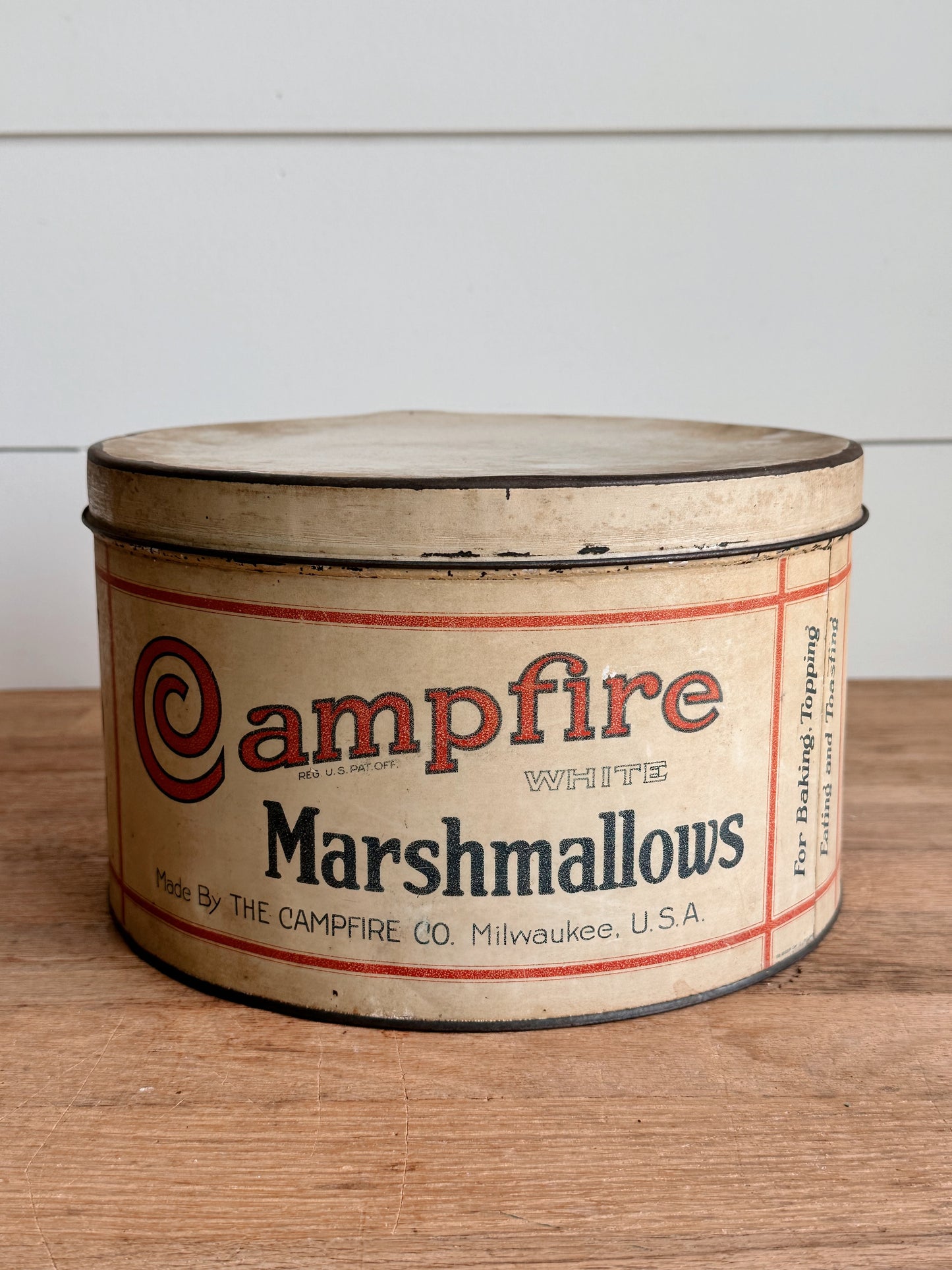 Vintage Campfire Marshmallow Tin