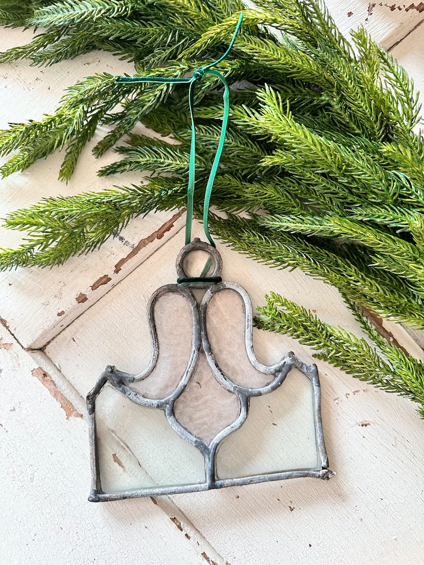 Vintage Leaded Glass Ornament