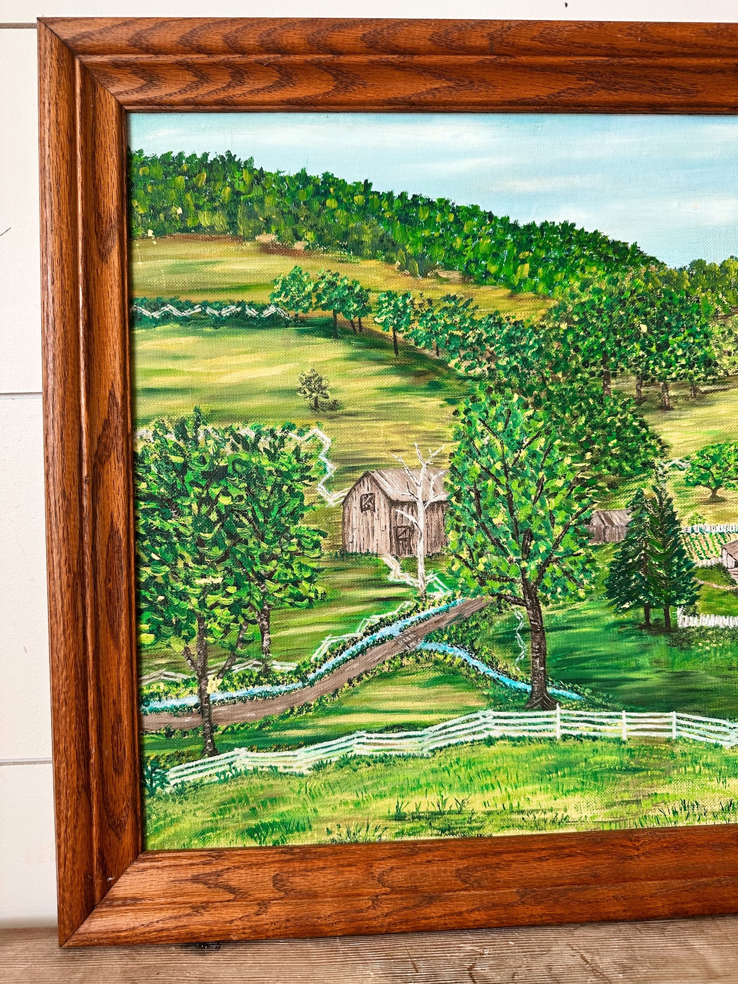 Vintage Framed Home In The Mountains Painting