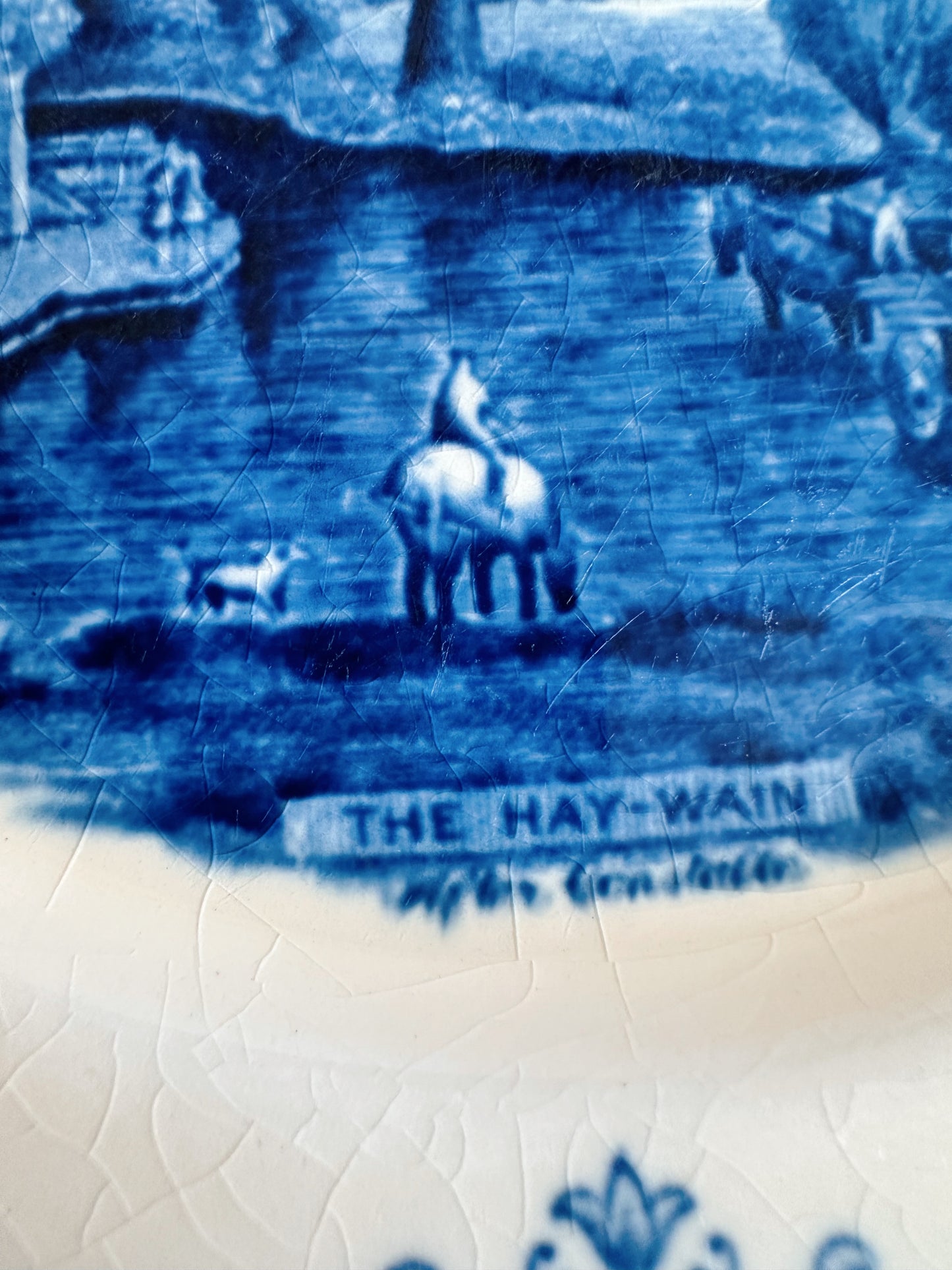 Pair of Antique Grindley Plates, Scenes After Constable