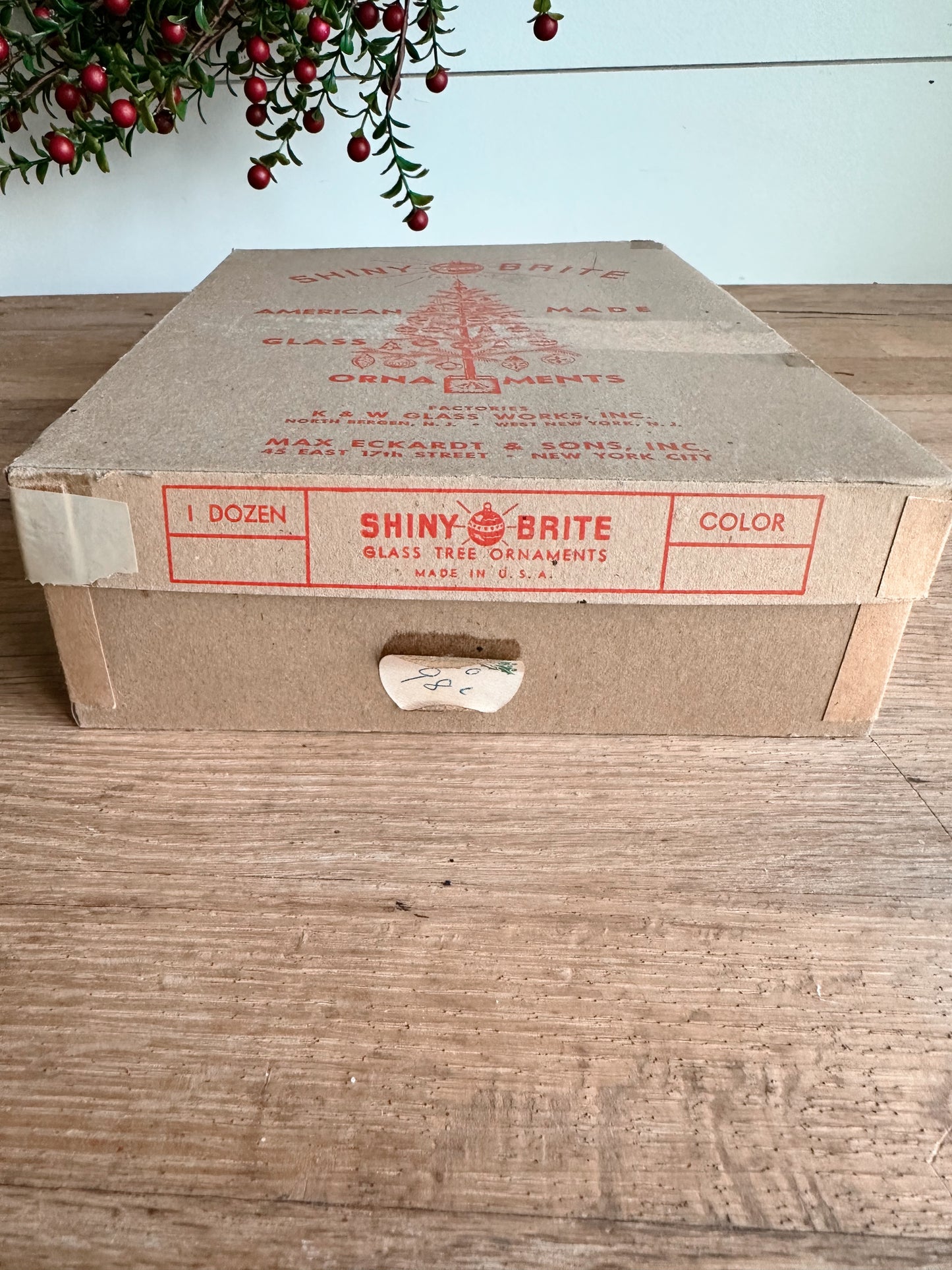 Box of Vintage Shiny Brites (3 unmarked)