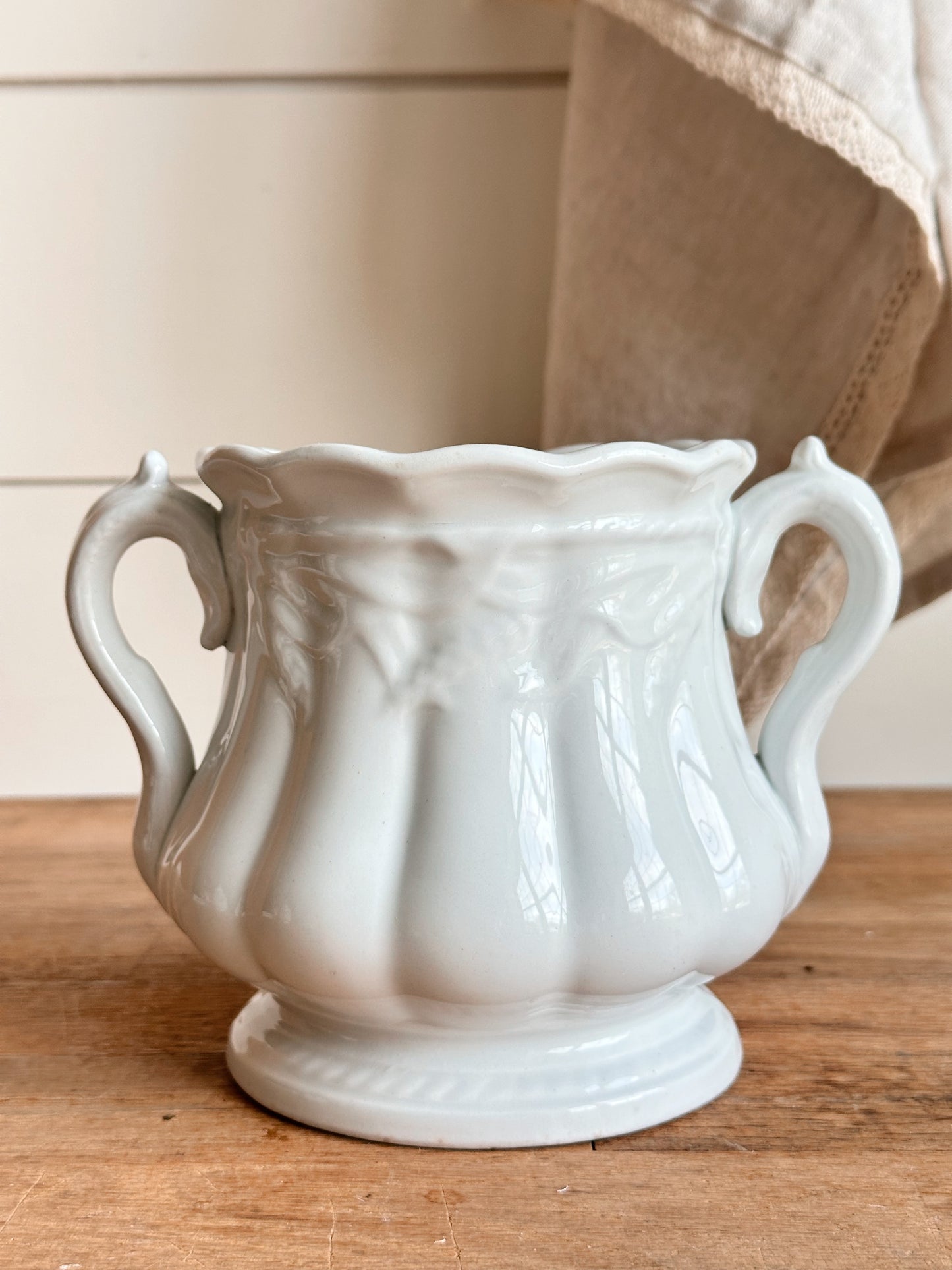 Antique Ironstone Sugar Pot