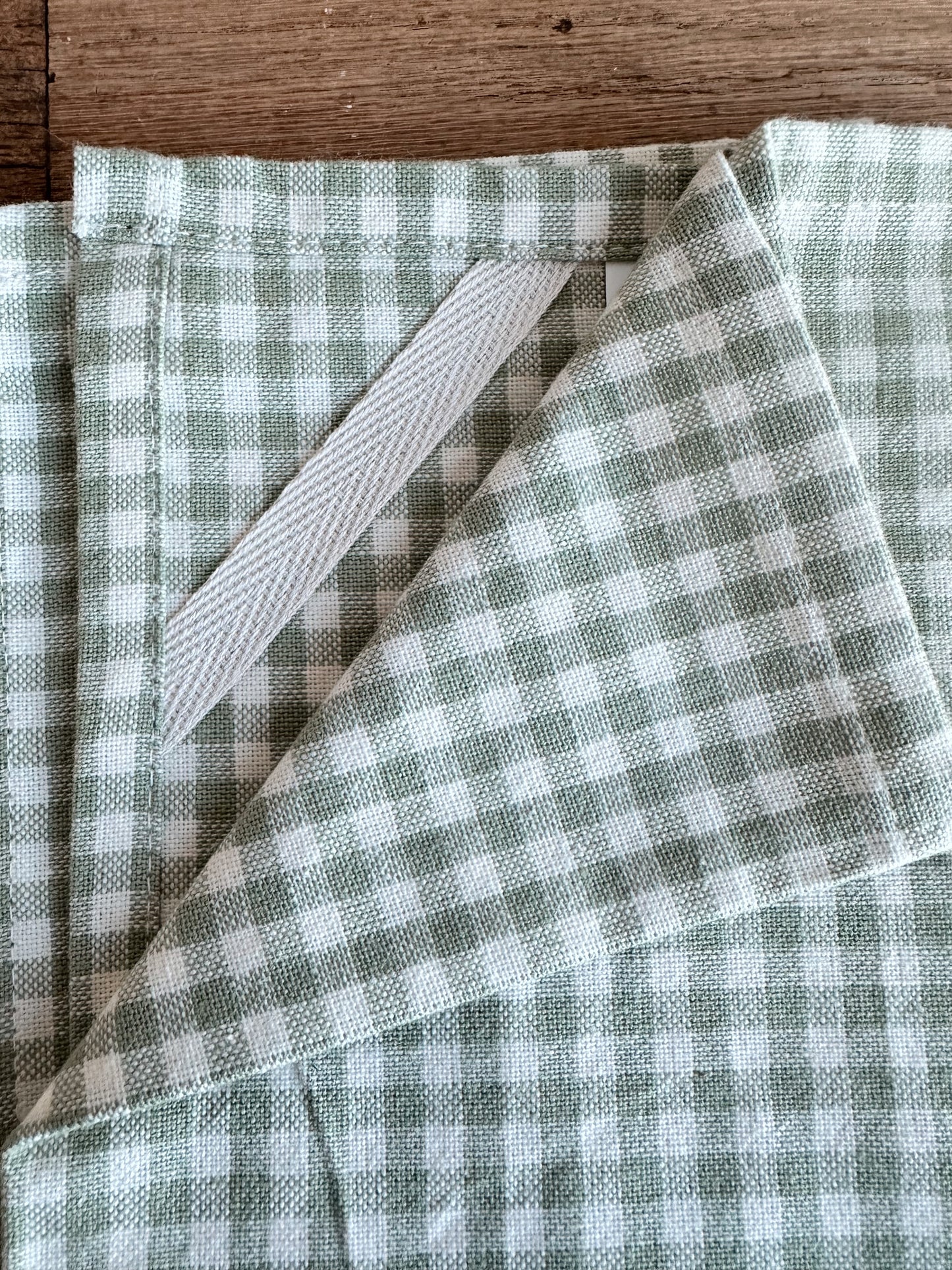 Mixed Pattern Sage Green Tea Towel Set