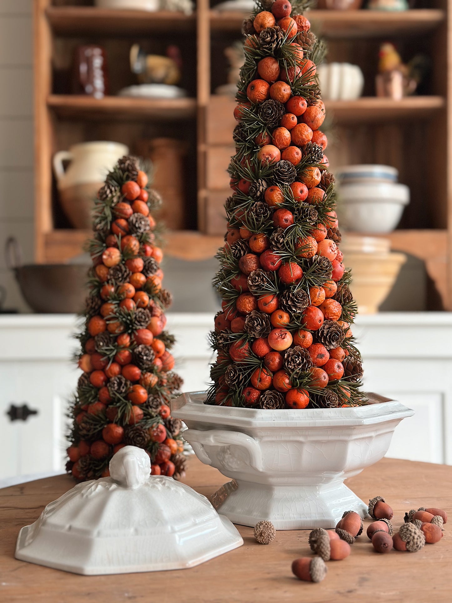 Foraged Pinecone Topiaries