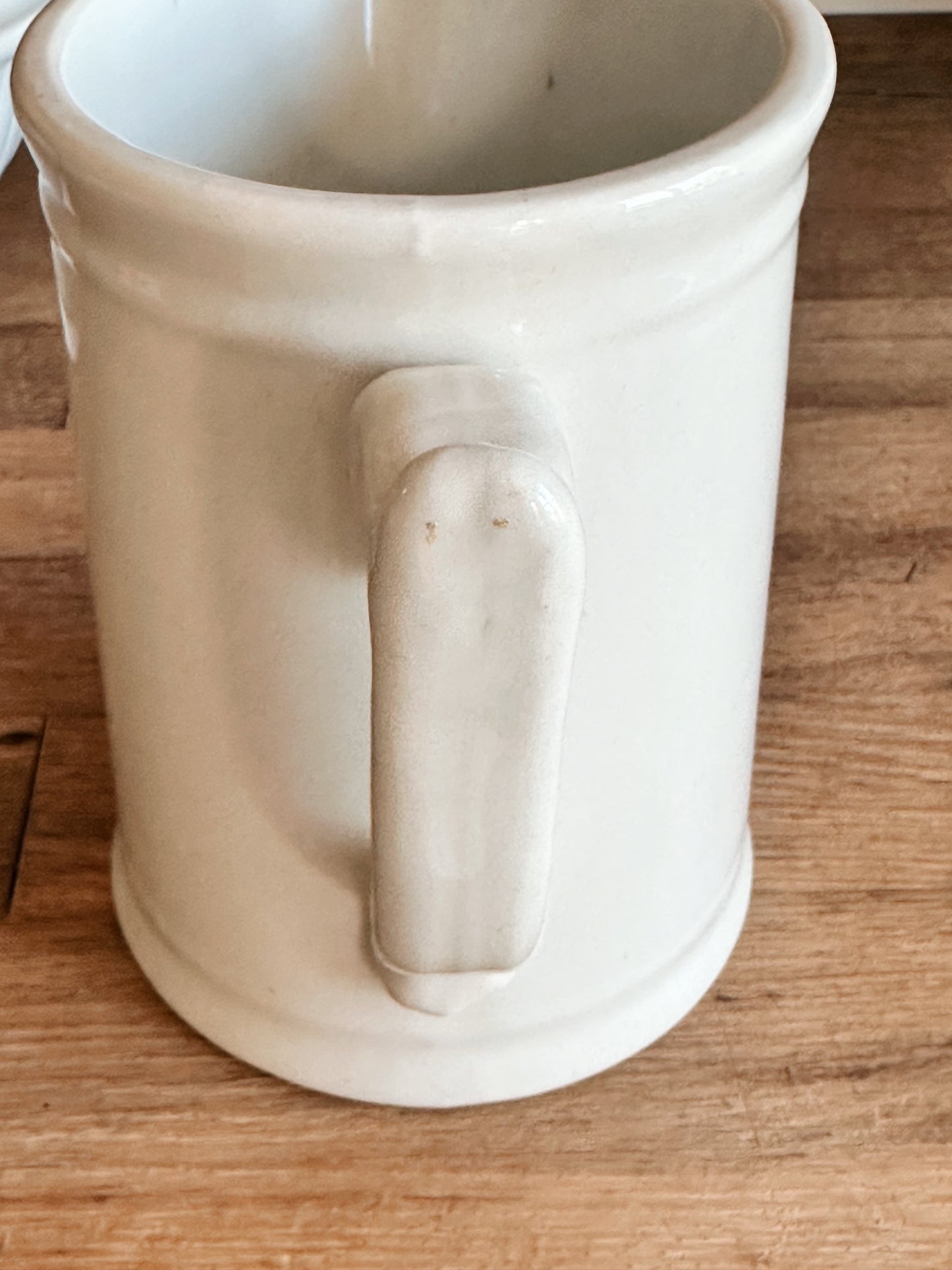 Vintage Ironstone Milk Pitcher (with special note on the bottom)