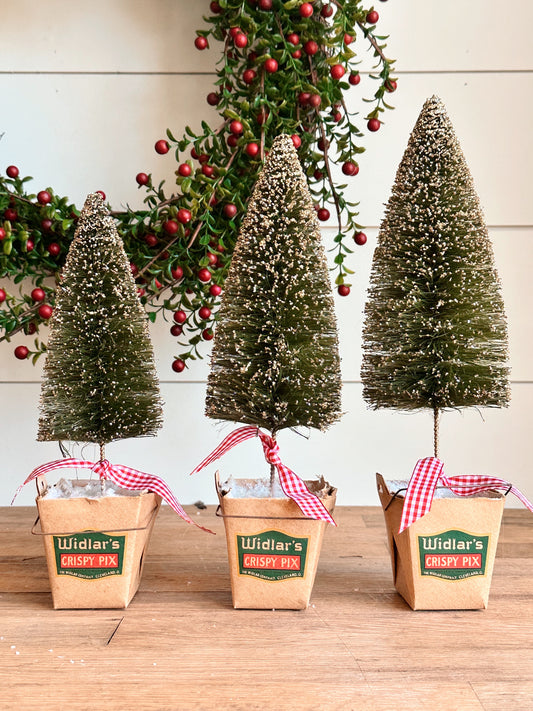 Antique Widlar’s Crispy Pix Bottle Brush Trees