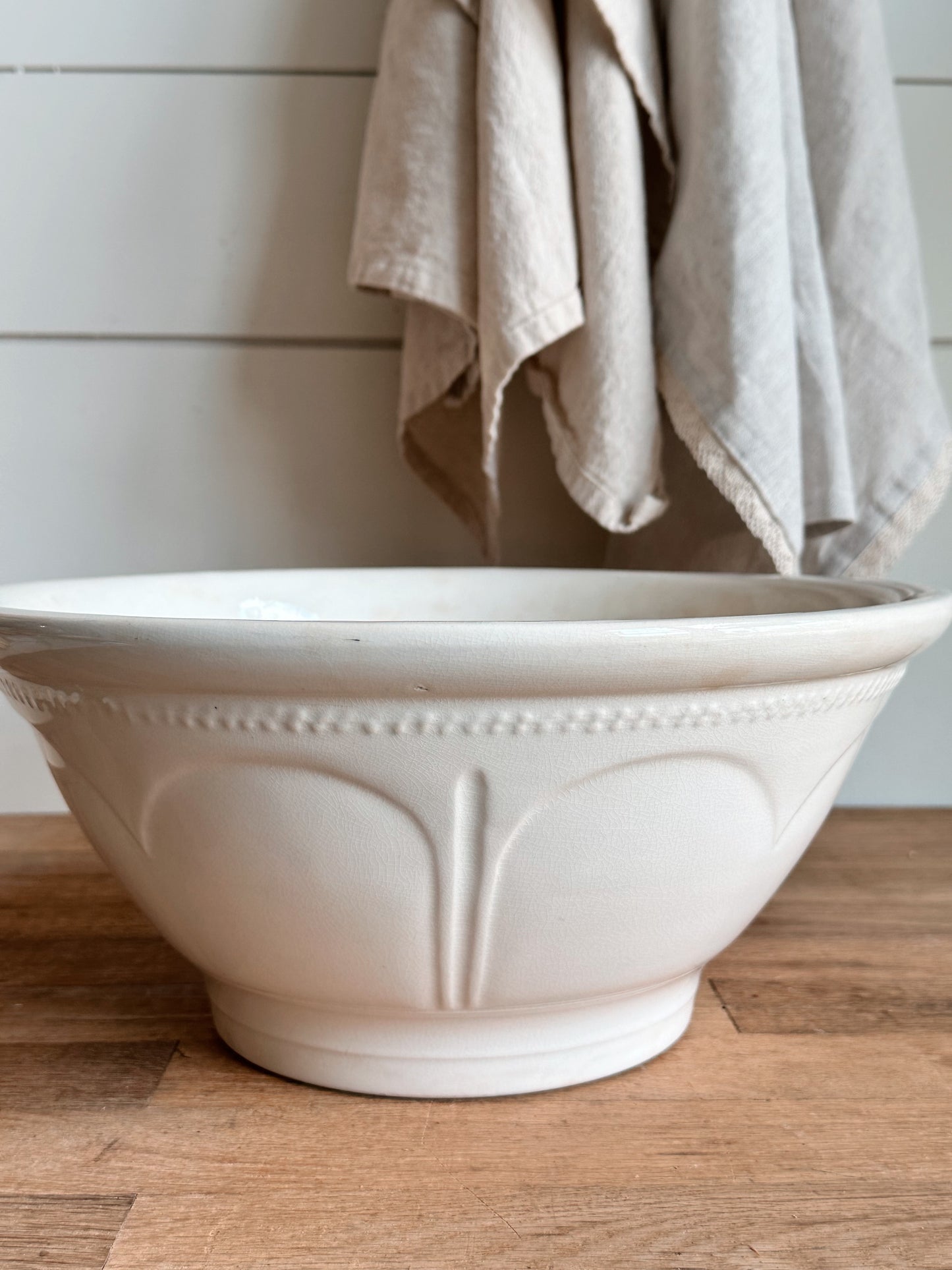 Big Beautiful Vintage Ironstone Heart Bowl