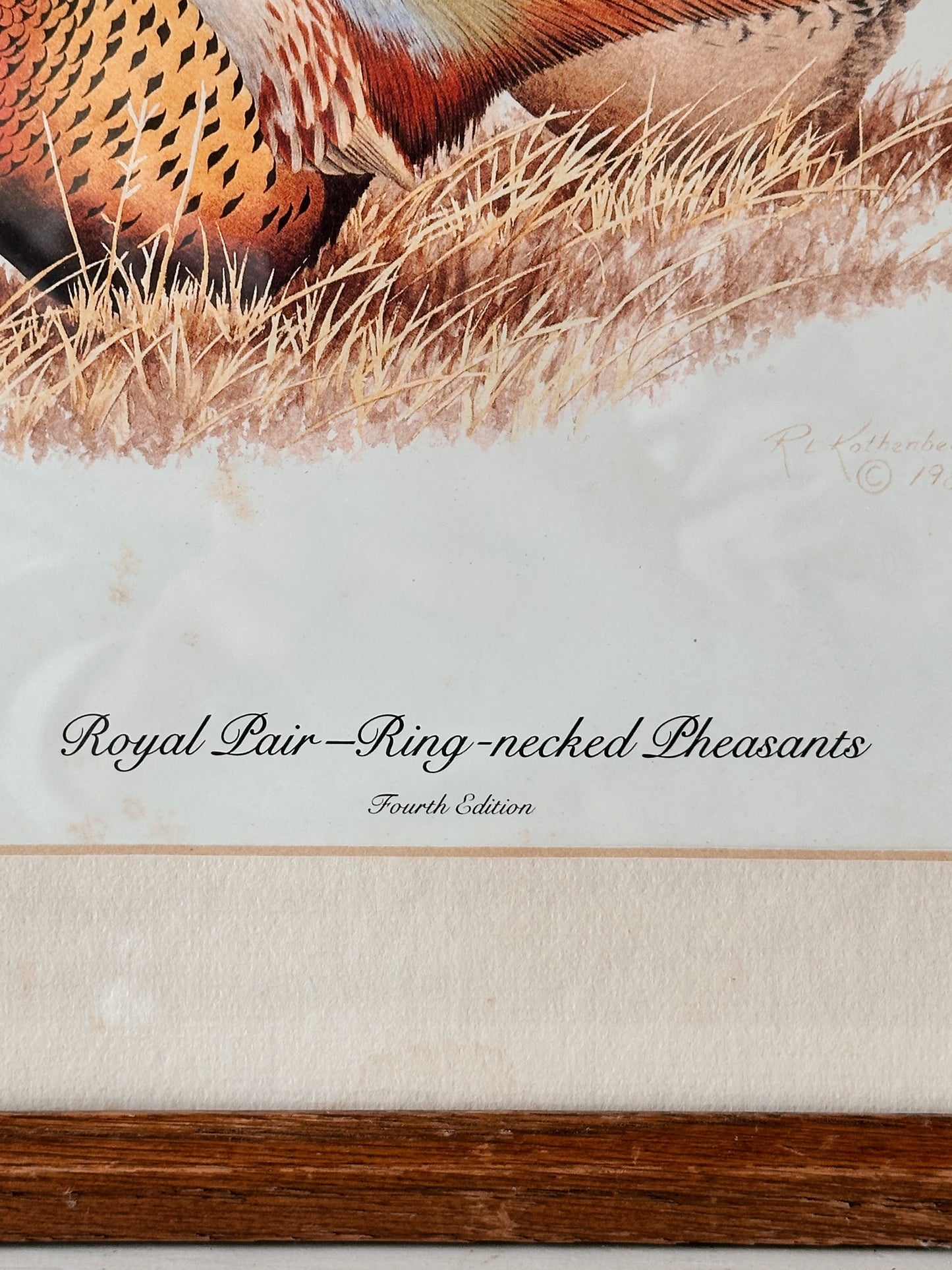 Vintage Signed and Numbered Pheasant Print