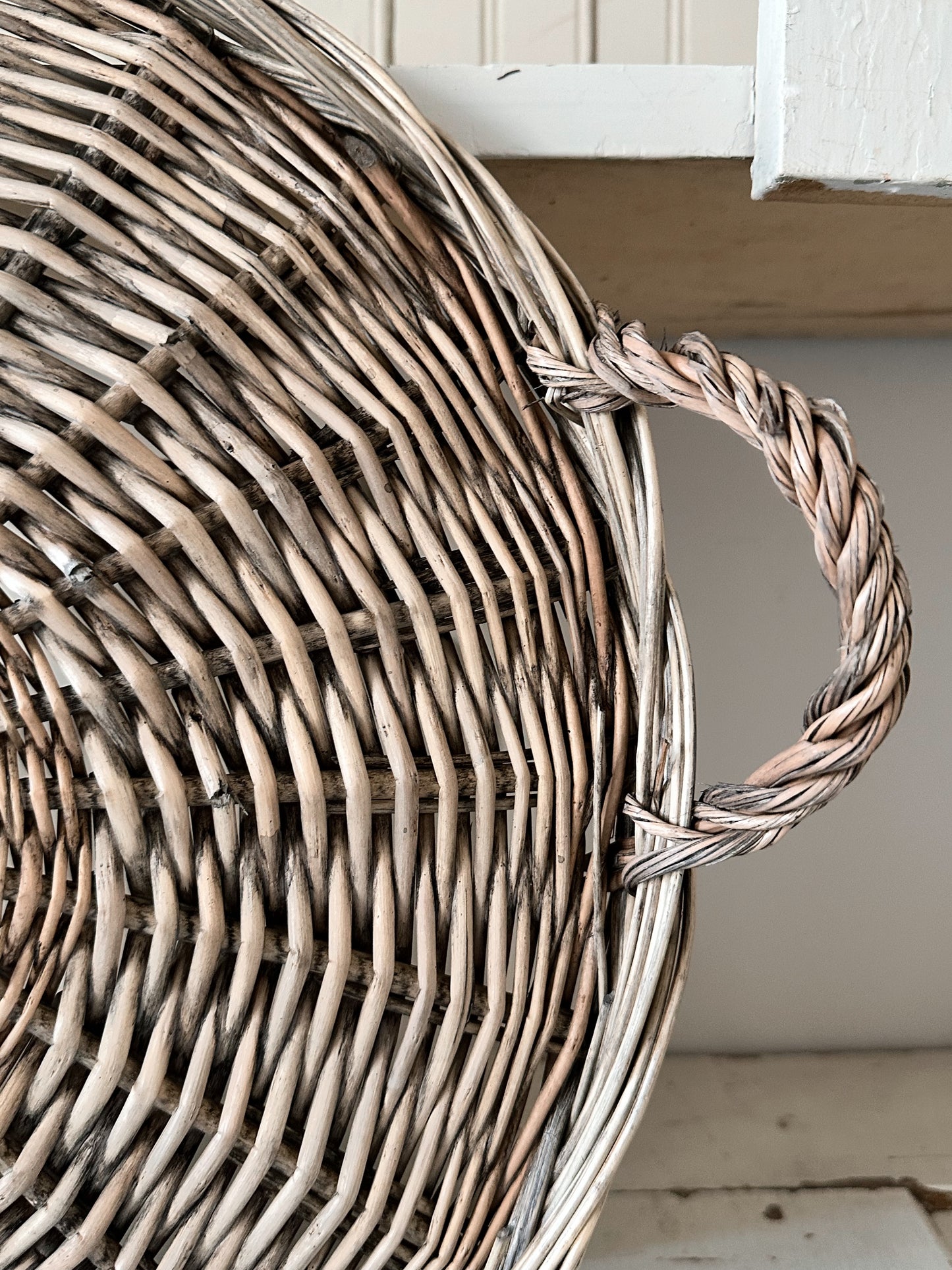 Set of Weathered Wicker Trays