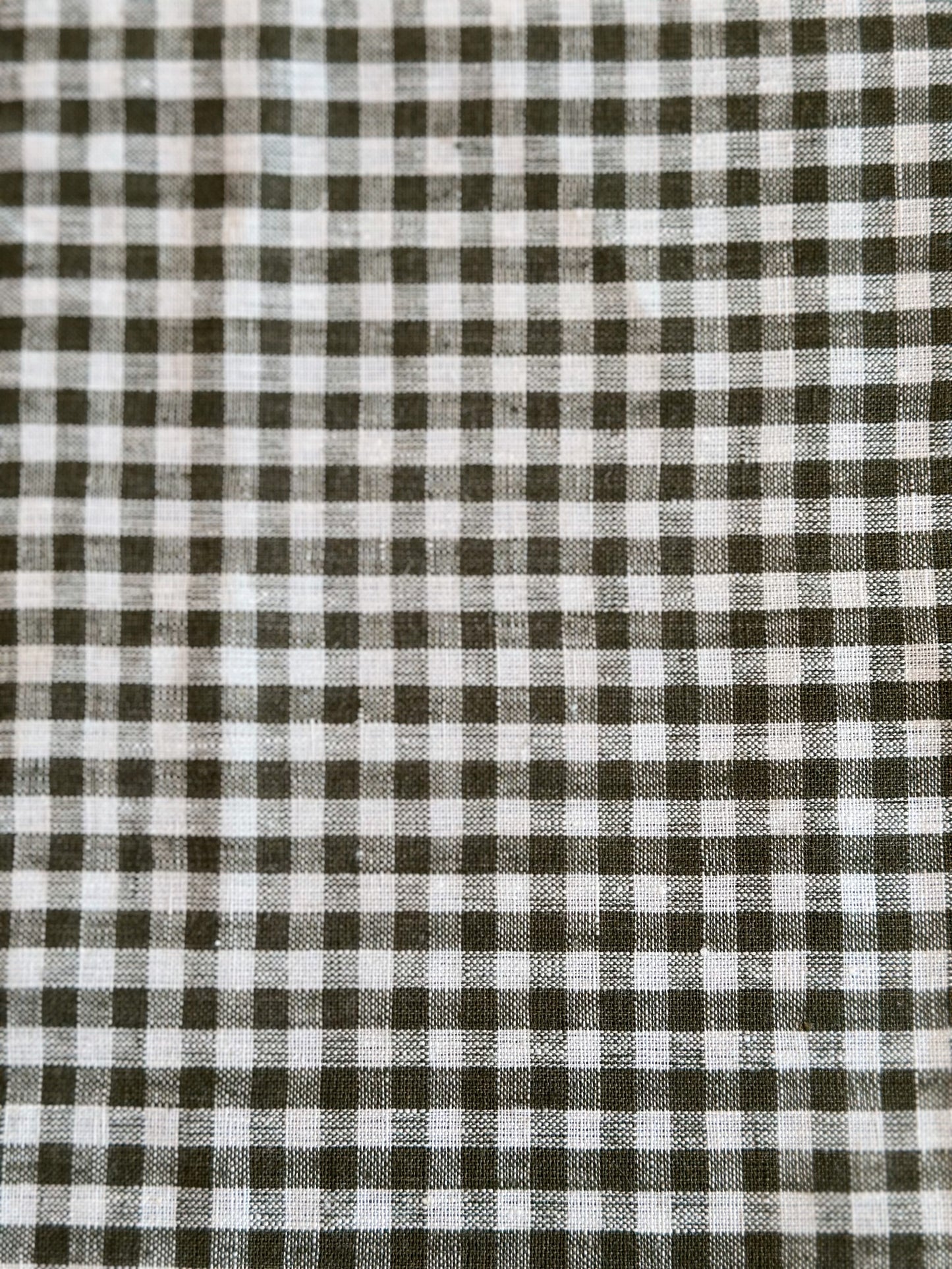 Linen Olive Gingham Table Cloth