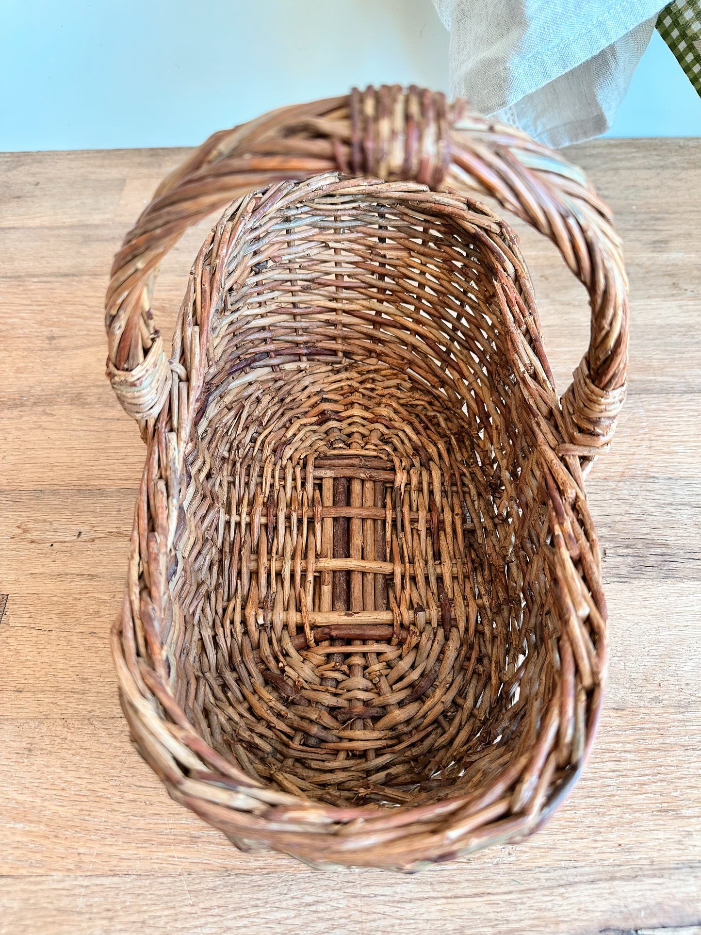 Pair of Vintage Woven Baskets