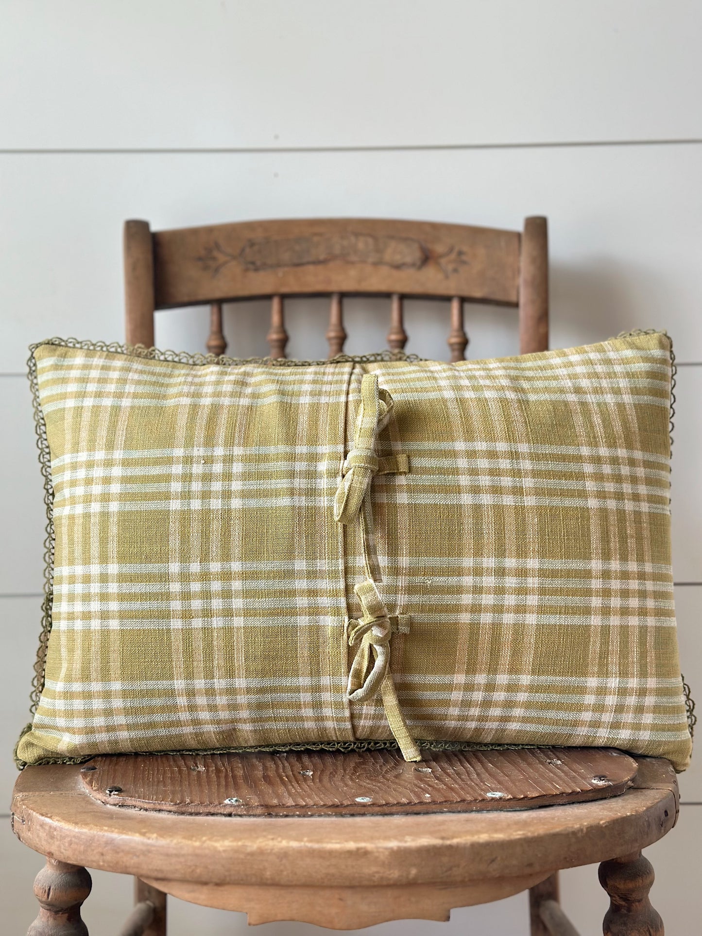 Plaid Needlepoint Pillow