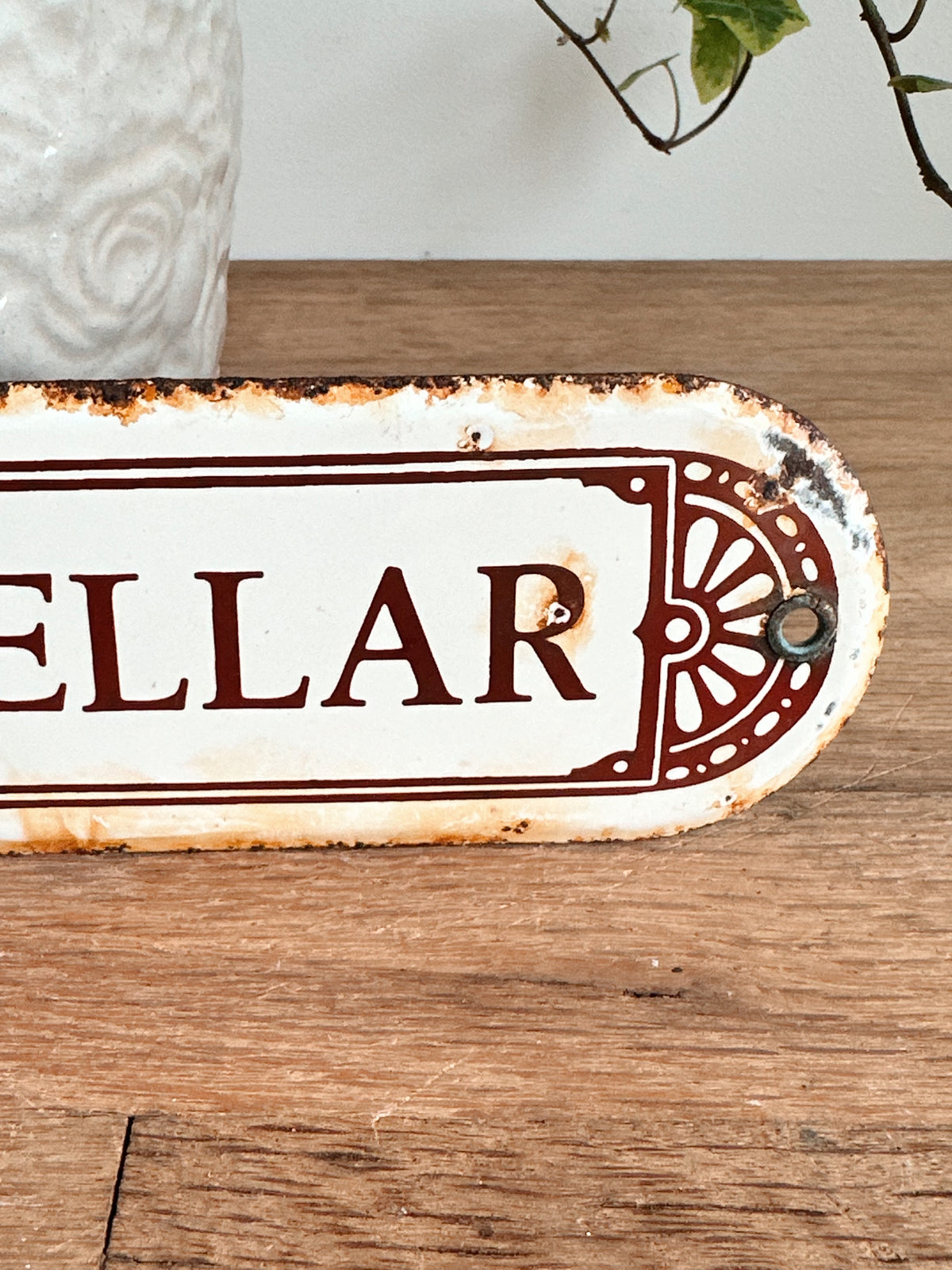 Vintage Metal Wine Cellar Sign