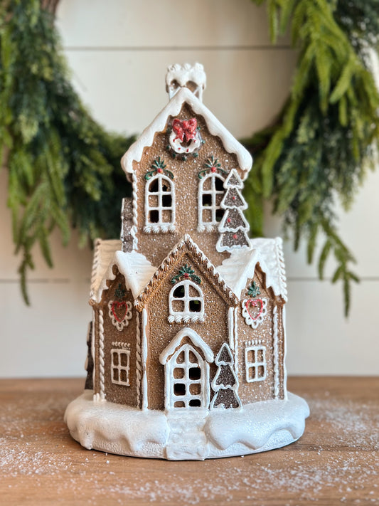 Sugared Light Up Gingerbread Mansion