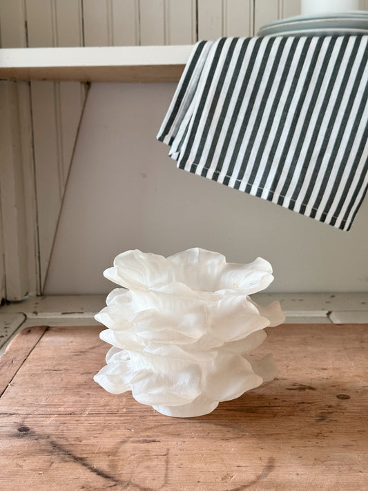 Set of Two Vintage Dorothy Thorp Frosted Lucite Flower Bowls