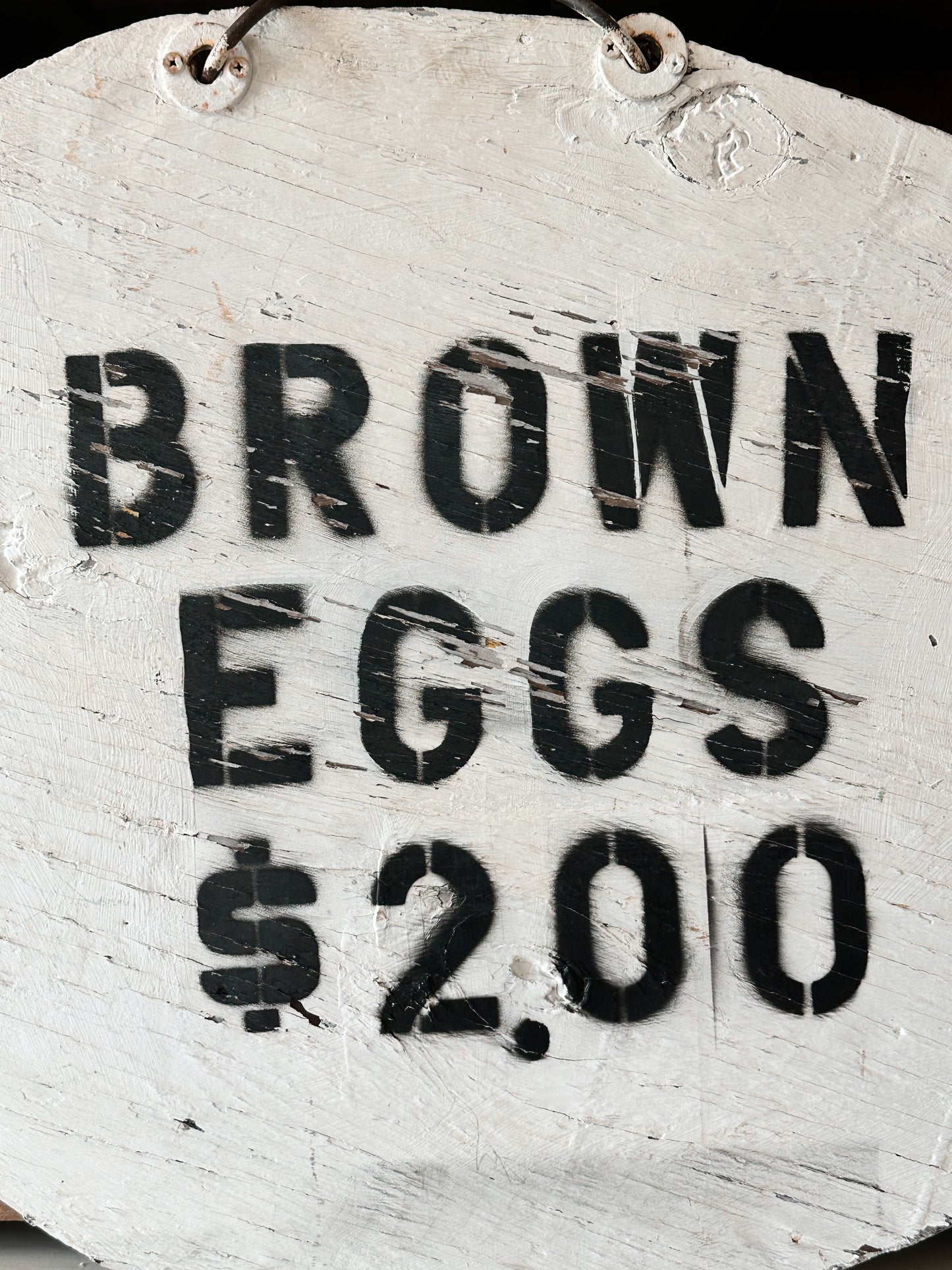 Authentic Old Double Sided Egg Sign