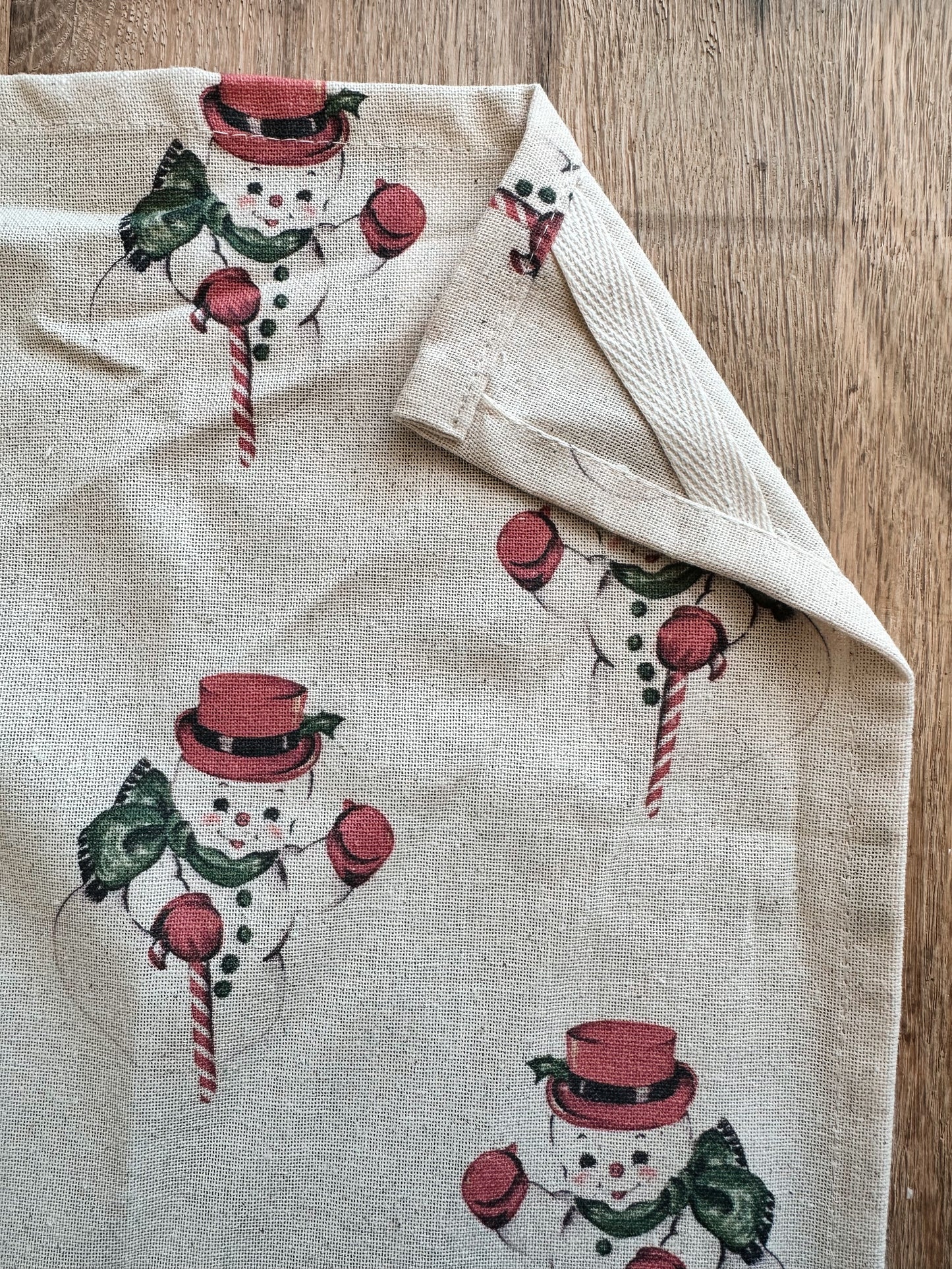 Vintage Inspired Snowman Tea Towels